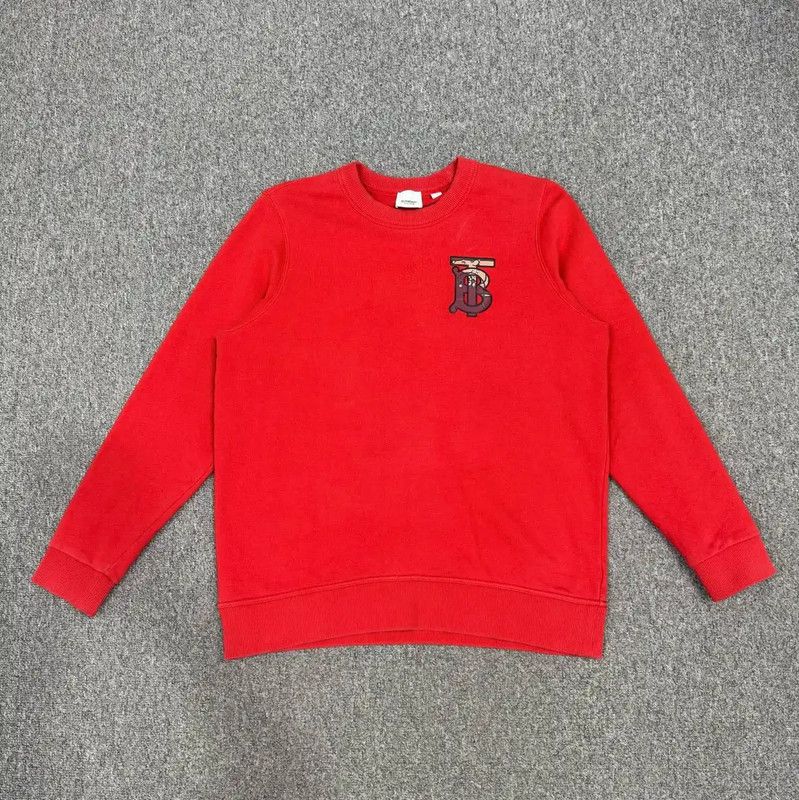 Burberry Burberry Men's Red Cotton Sweatshirt Size US M / EU 48-50 / 2 - 1 Thumbnail
