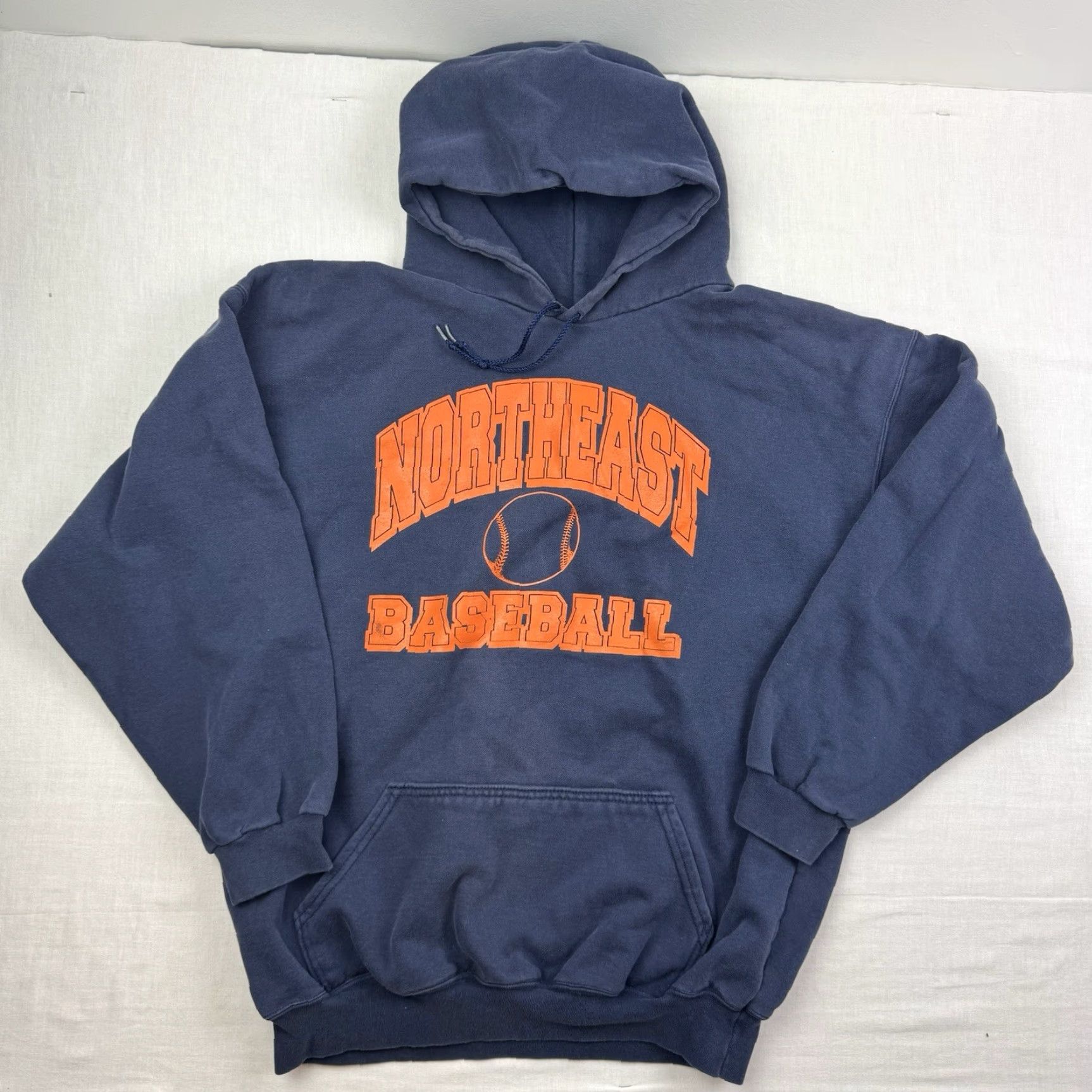 Vintage VINTAGE Northeast Baseball Hoodie Sweatshirt Men Adult XL Blue 80s Sports Pullover Classic Size US XL / EU 56 / 4 - 2 Thumbnail