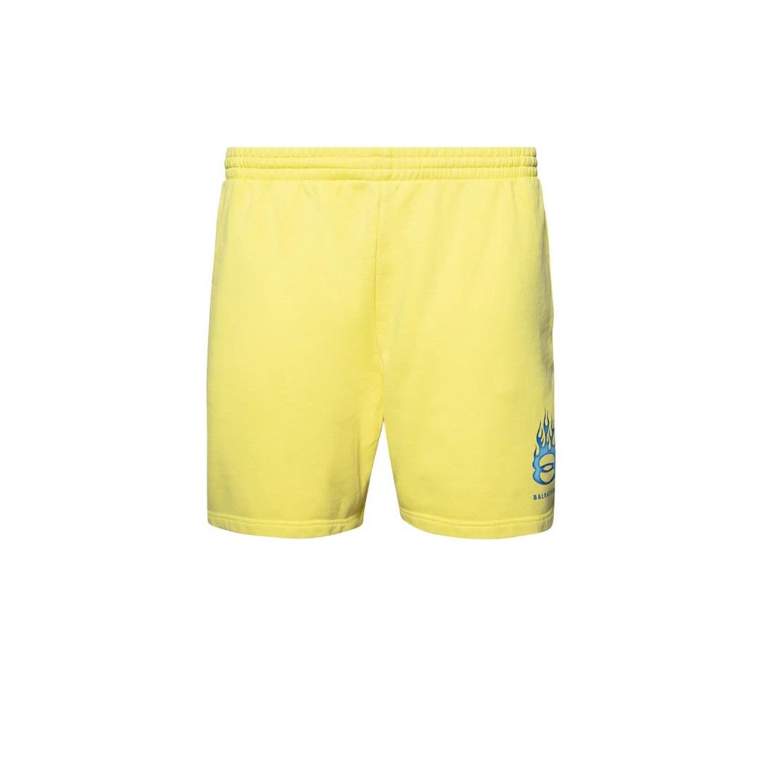 Balenciaga o1tr1nto0526 Burning Unity Sweat Shorts in Yellow Size US 34 / EU 50 - 1 Preview