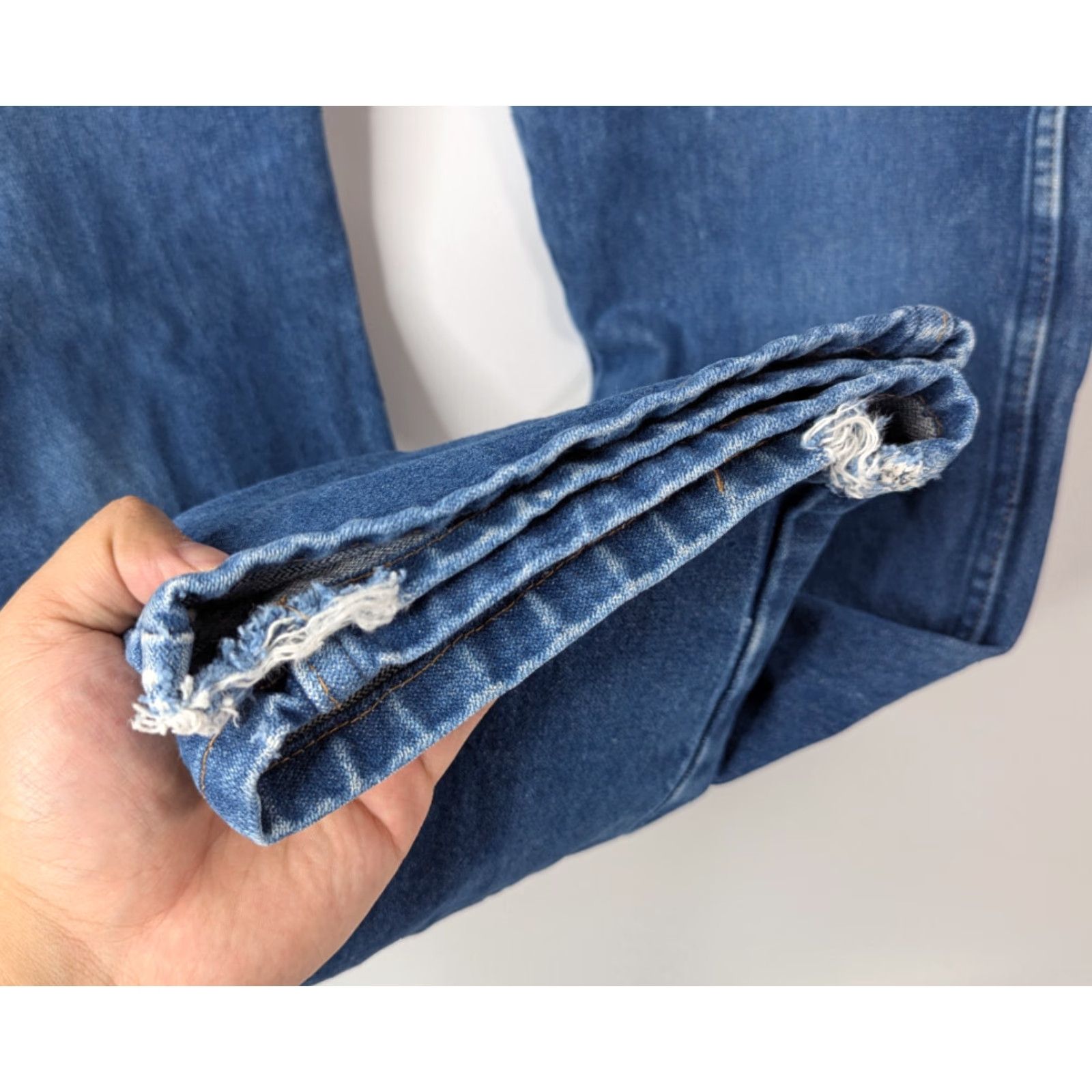 Wrangler VINTAGE Wrangler Cowboy Cut 13MWZ Jeans Men 36x34 Bootcut Western Workwear Distressed Blue Denim USA Cowboy Theme Mens Jeans Size US 36 / EU 52 - 3 Thumbnail