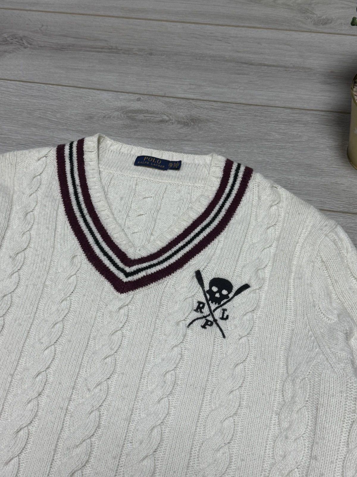 Polo Ralph Lauren POLO ☠️ Ralph Lauren cashmere wool skull vintage sweater Size US XXL / EU 58 / 5 - 2 Thumbnail