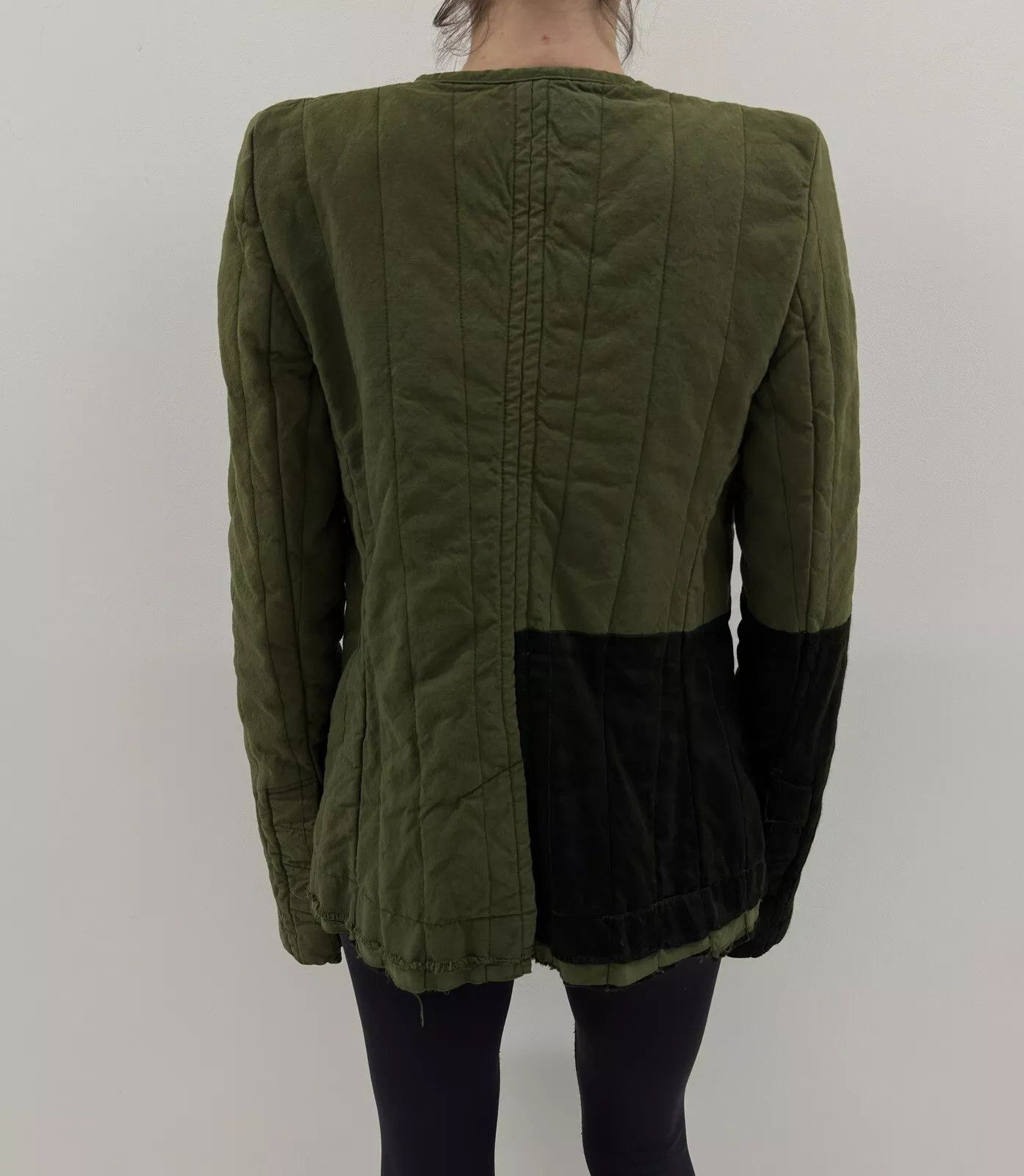 Haider Ackermann Haider Ackermann Black Quilted Contrast Jacket Womens Size XS / US 0-2 / IT 36-38 - 3 Thumbnail
