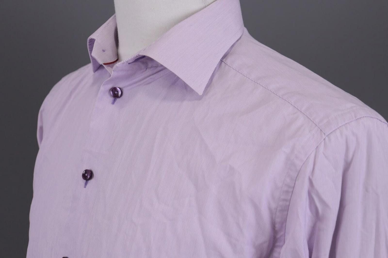 Eton Eton Slim Fit Purple Button Down Shirt Size 41 / 16 Size US M / EU 48-50 / 2 - 8 Thumbnail