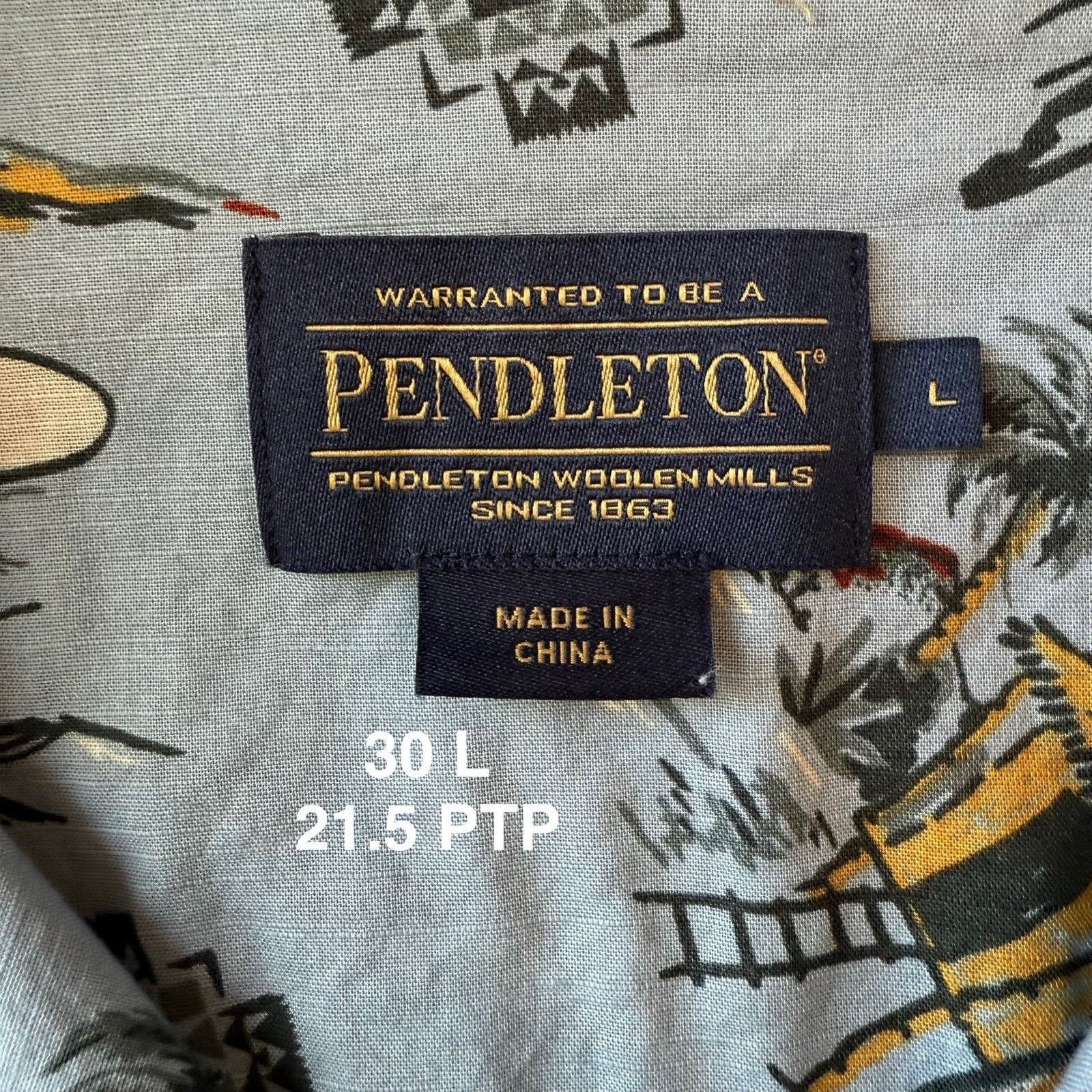 Pendleton Pendleton Shirt Large Multicolor Short Sleeve Loop Collar Size US L / EU 52-54 / 3 - 6 Thumbnail