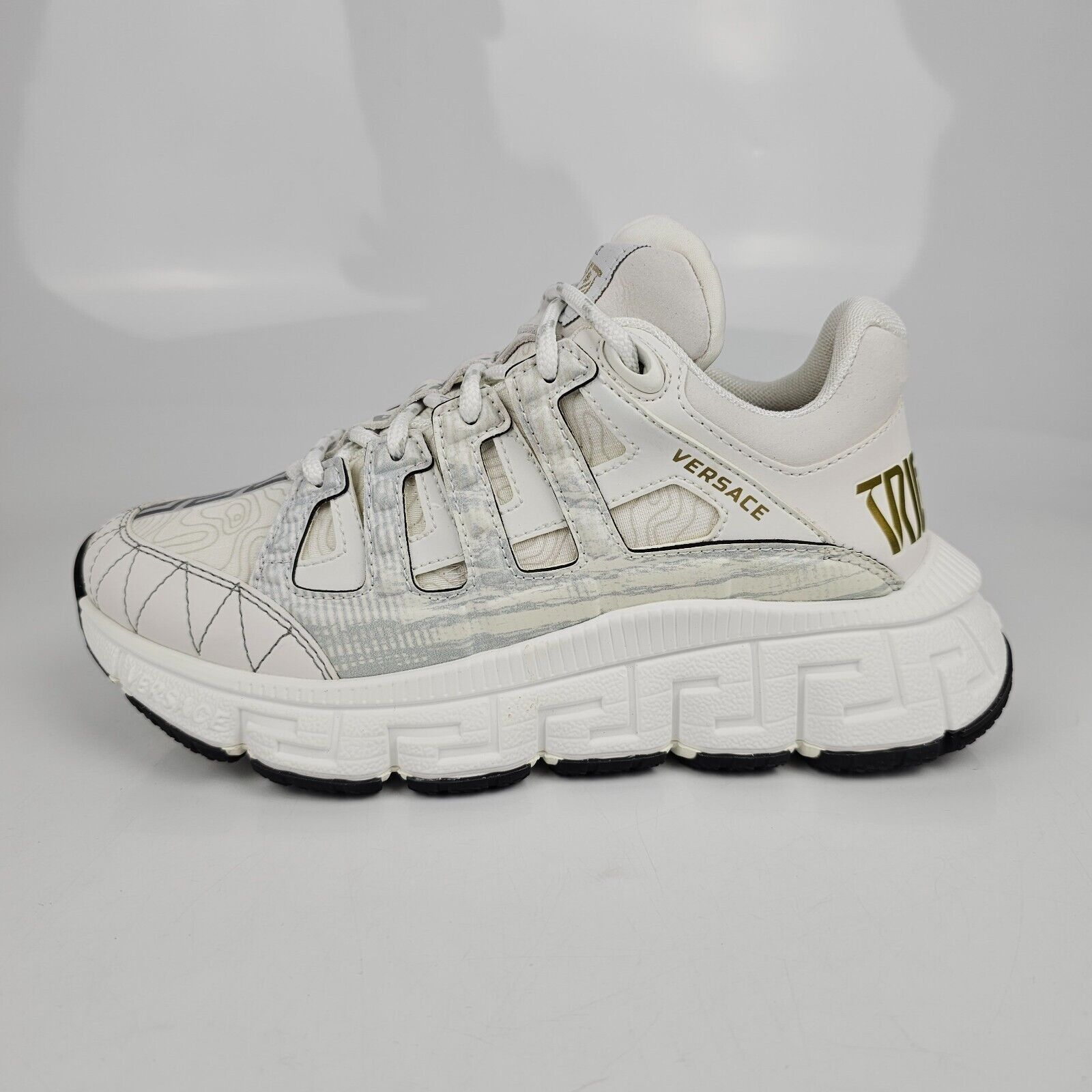 Versace Women's Trigreca White Sneakers New