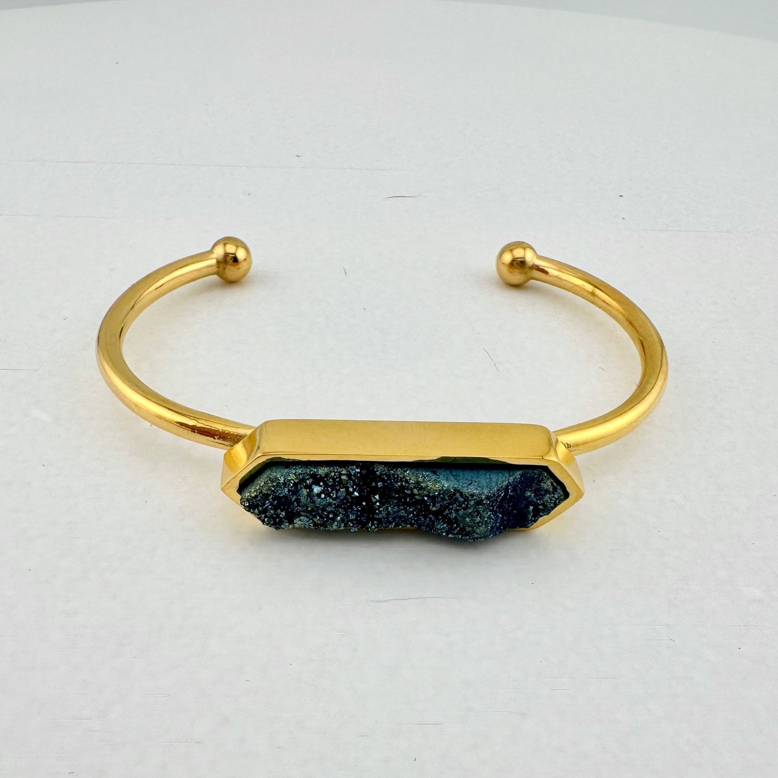 Other Denim Quartz Semi-Precious 18K Yellow Gold Plated Bangle Size ONE SIZE - 7 Thumbnail