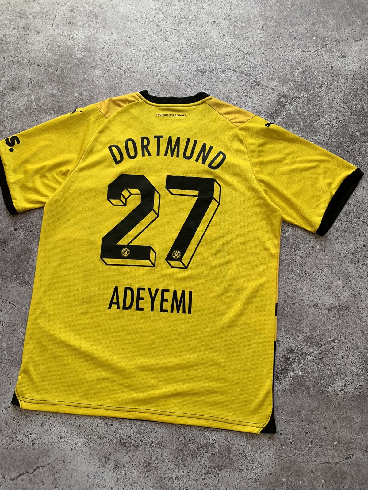 Puma × Vintage 🔥PUMA DORUSSIA DORTMUND 2023 2024 ADEYEMI #27 SOCCER JERSEY Size US XXL / EU 58 / 5 - 2 Thumbnail
