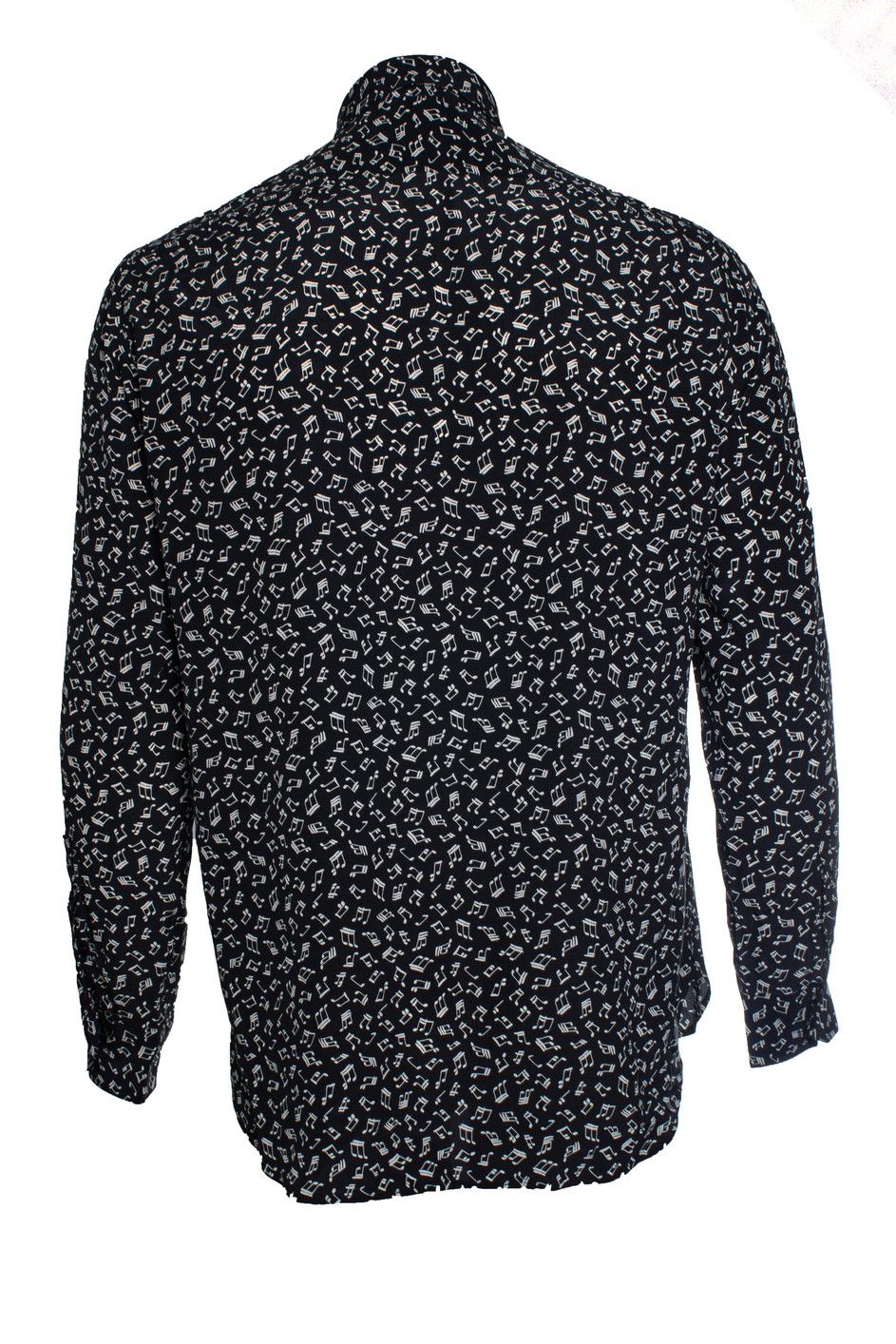 Saint Laurent Paris Saint Laurent, black shirt with music note print Size US S / EU 44-46 / 1 - 3 Thumbnail