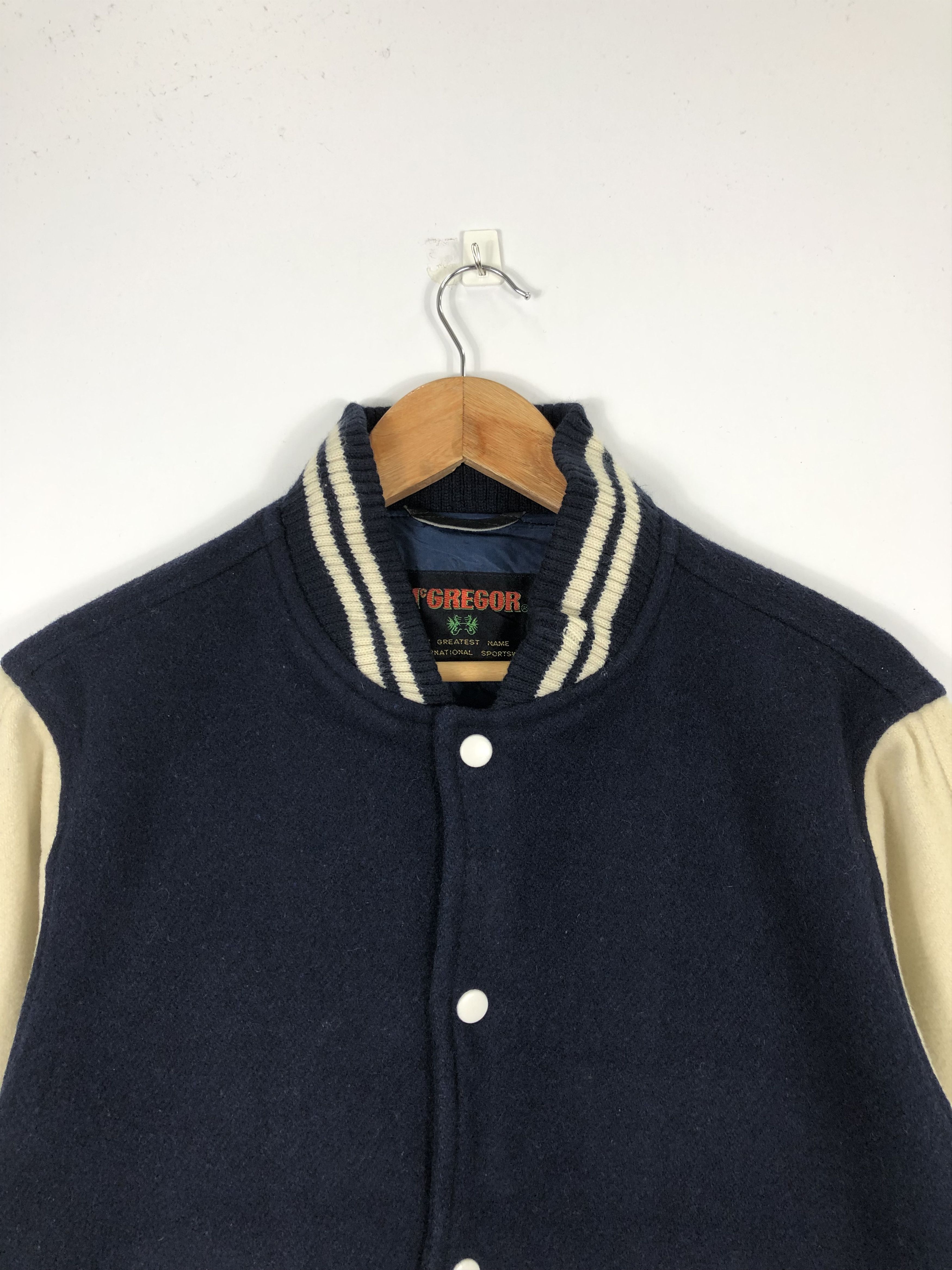 McGregor Vintage Mcgregor Varsity Jacket Blue V0174 Size US M / EU 48-50 / 2 - 2 Thumbnail