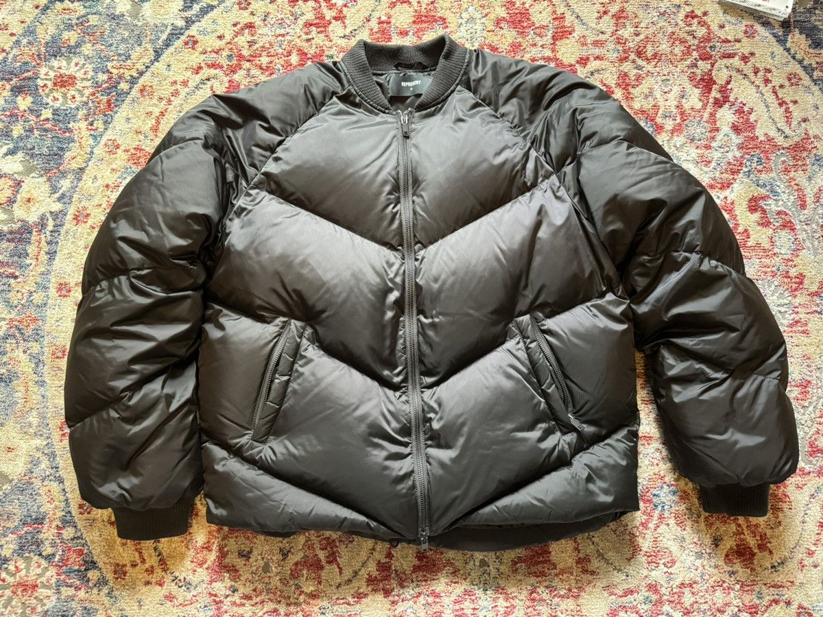 image of Represent Clo Represent Puffer Bomber Jacket - M in Black, Men's (Size Medium)