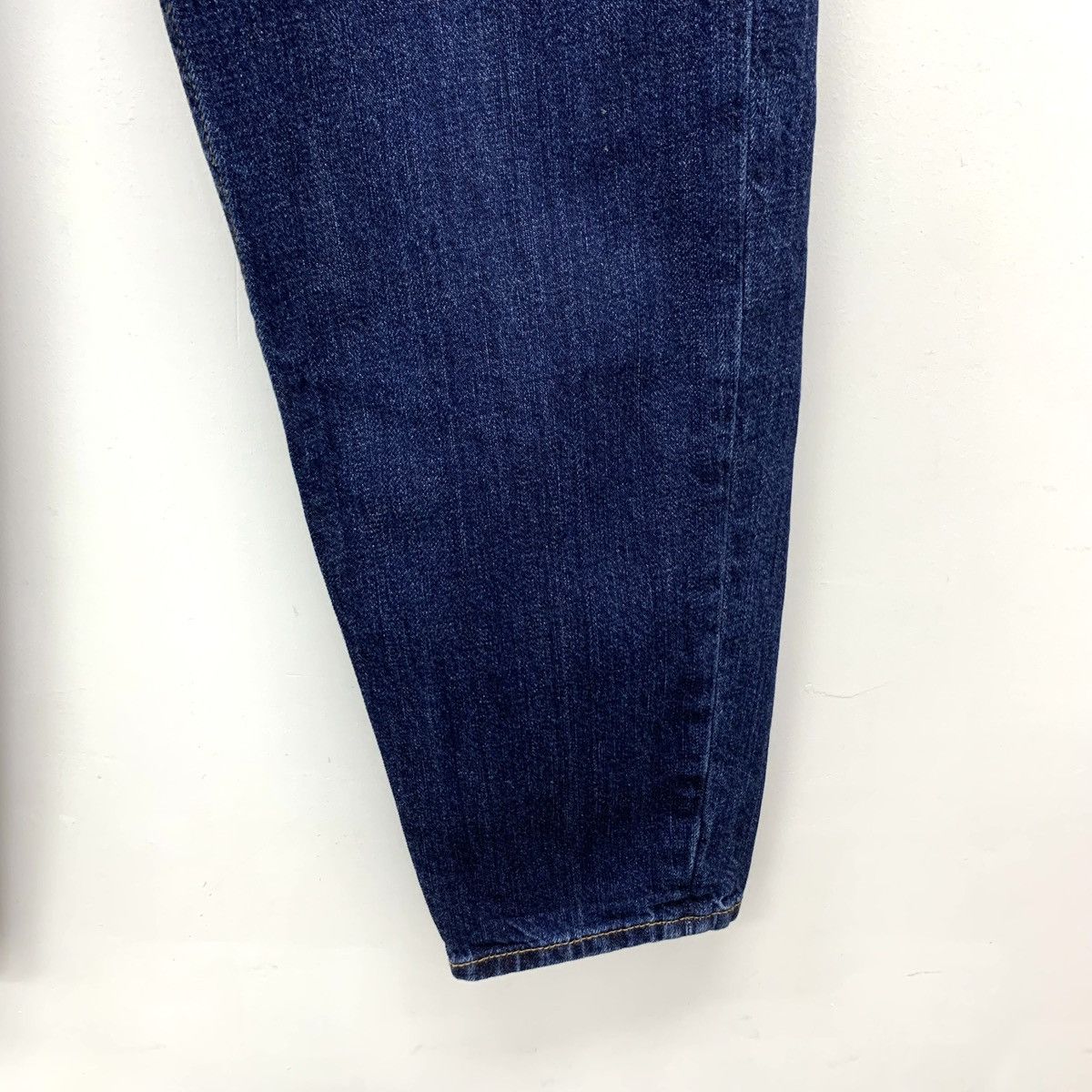 Prada Prada Dark Blue Triangle Logo Cotton Denim Pants K26WX Size 25" / US 0 / IT 36 - 4 Thumbnail