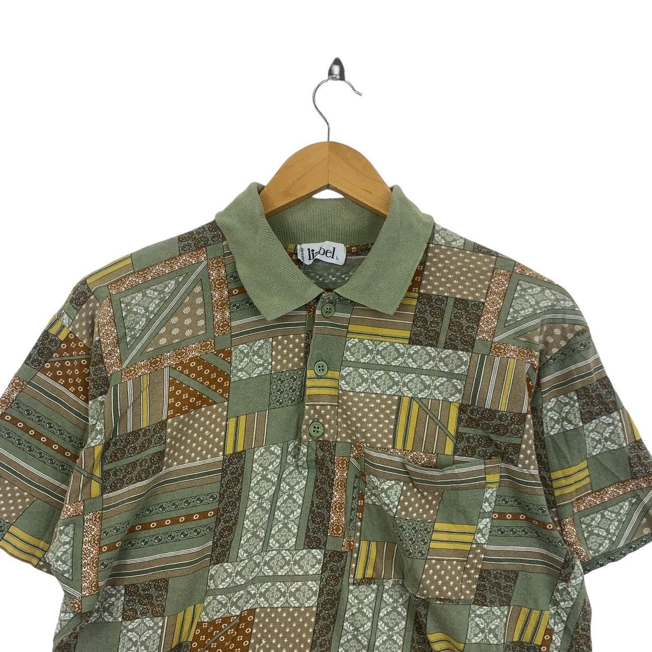 Vintage Vintage 80’ LIABEL MADE ITALY Over Print Polo Tee Size US L / EU 52-54 / 3 - 2 Thumbnail