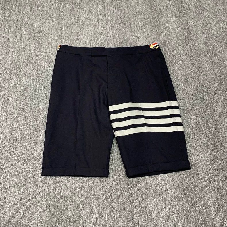 Thom Browne Thom Browne Size 3 Four-striped wool suit shorts 2506-Next Size US 27 - 1 Thumbnail
