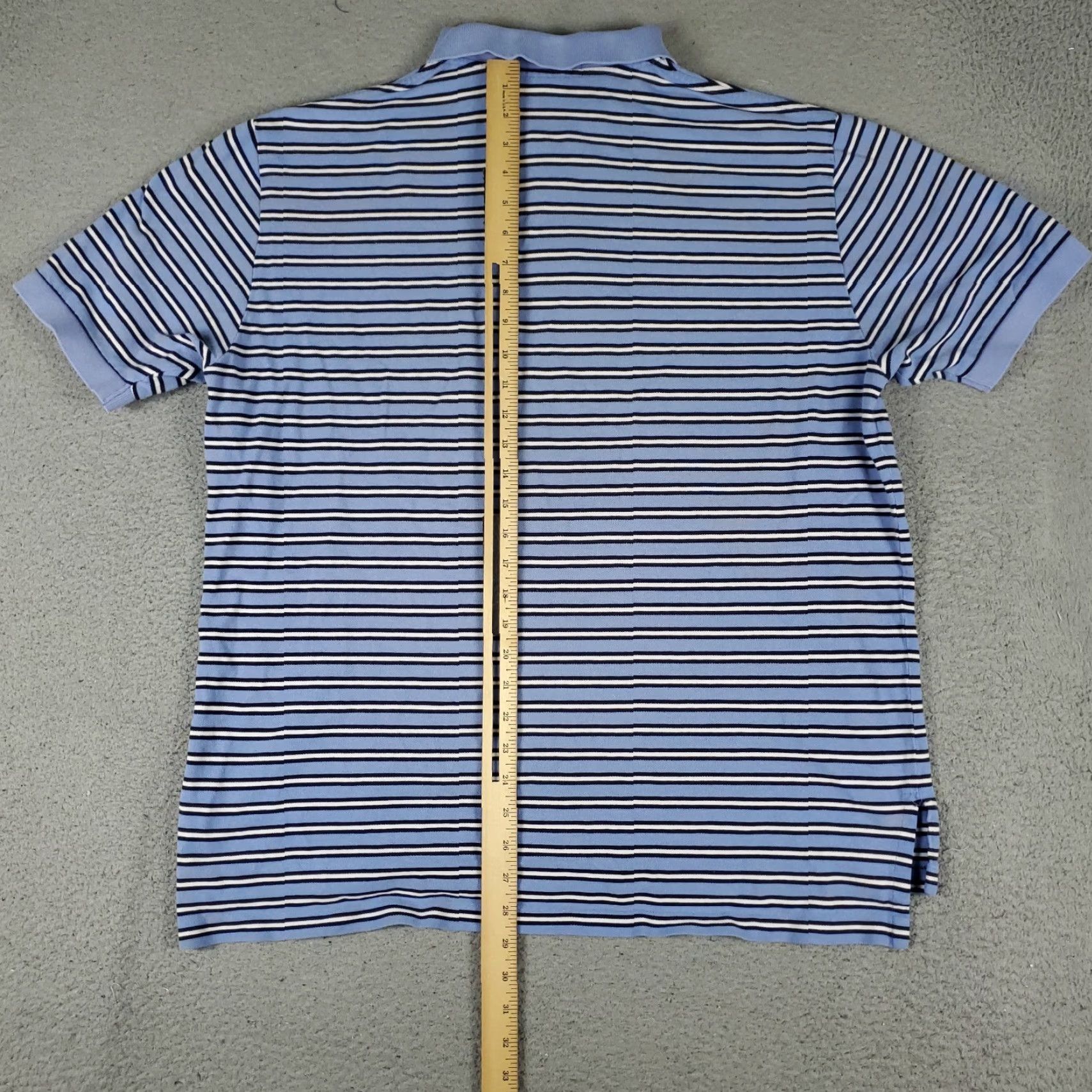Ralph Lauren VINTAGE Ralph Lauren Polo Shirt Mens 2XL Cotton Blue Striped Casual Preppy Summer Size US XXL / EU 58 / 5 - 5 Thumbnail