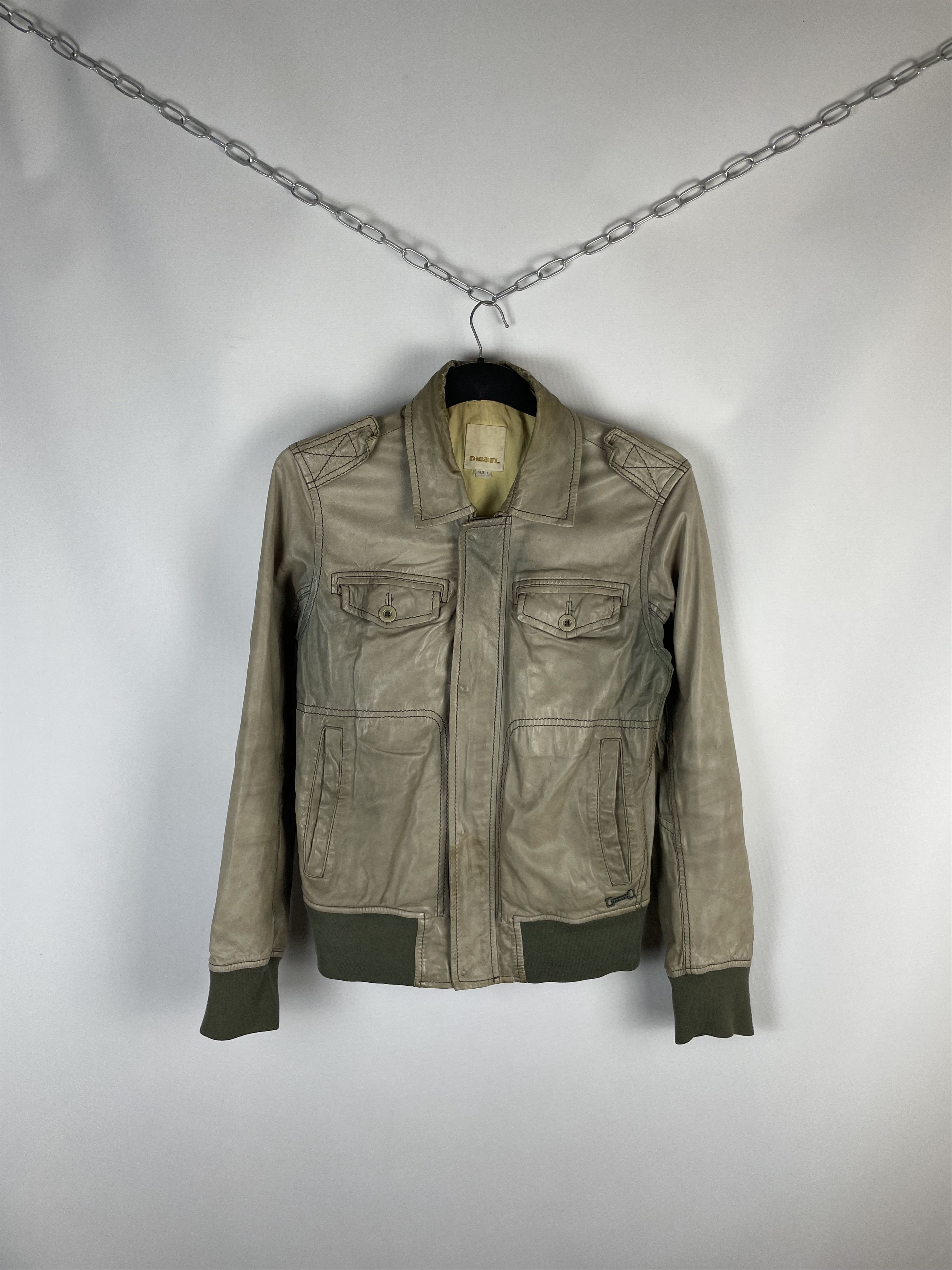 Diesel Vintage Diesel Leather Jacket Size US L / EU 52-54 / 3 - 1 Thumbnail