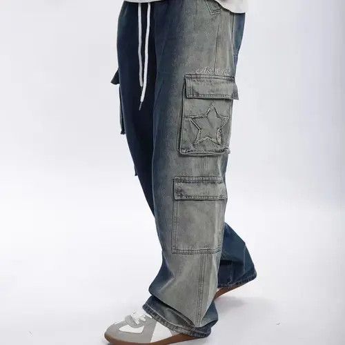 VIBE Vintage washed gradient embroidered rare jeans Size US 32 / EU 48 - 8 Thumbnail