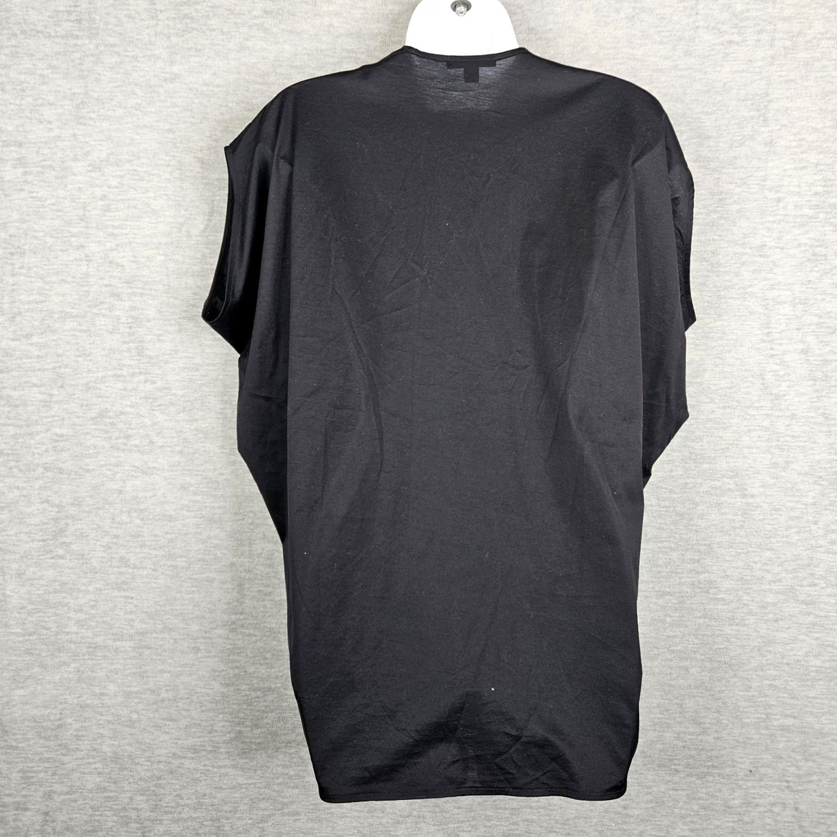 Cos COS Women's Black V-neck Short Sleeve Batwing Casual Top XS Size XS / US 0-2 / IT 36-38 - 2 Thumbnail