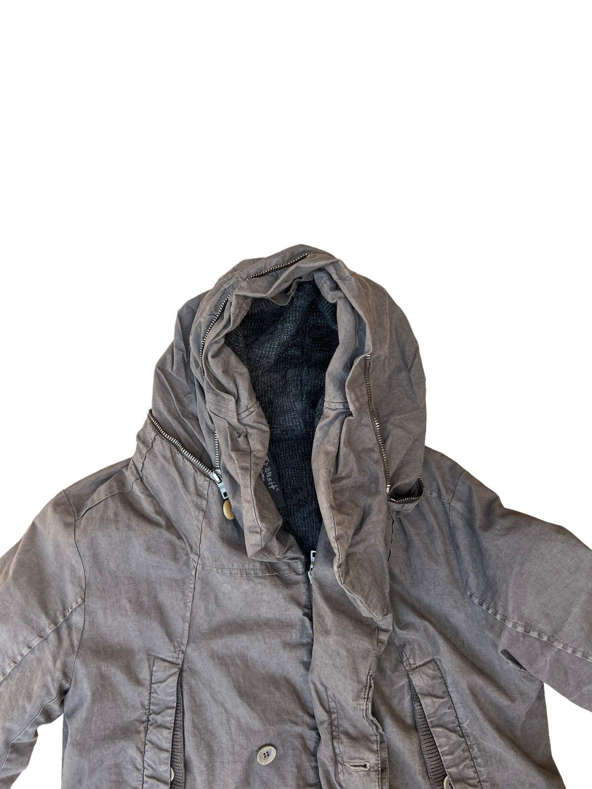 Transit Uomo Vintage Transit Uomo V310 Linen Hoodie Coat Parka Jacket Size US M / EU 48-50 / 2 - 22 Thumbnail