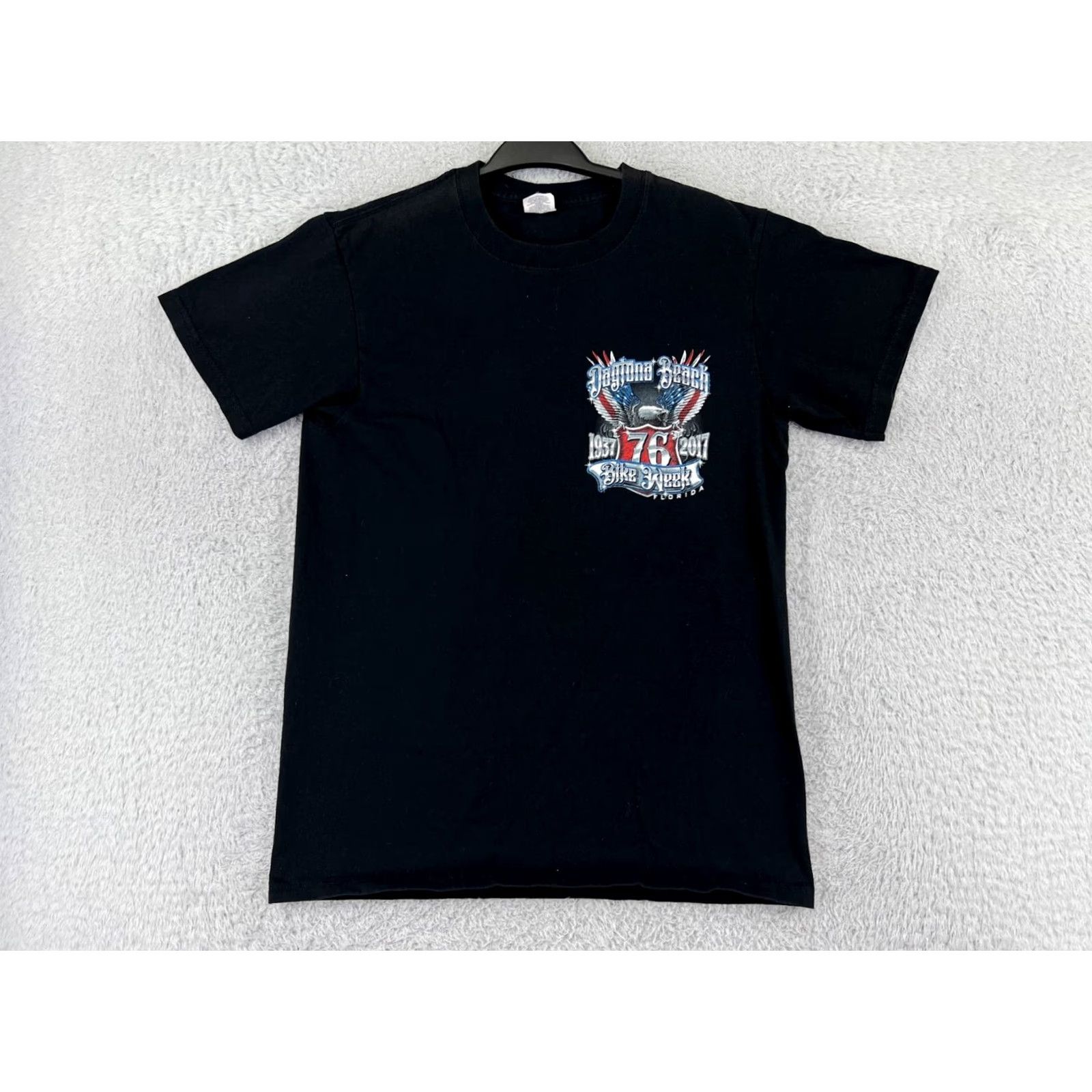 Vintage Bike Week Shirt Mens M Black Short Sleeve Crew Neck 76th 2017 Sports Logo, Motorcycle Theme Size US M / EU 48-50 / 2 - 2 Thumbnail