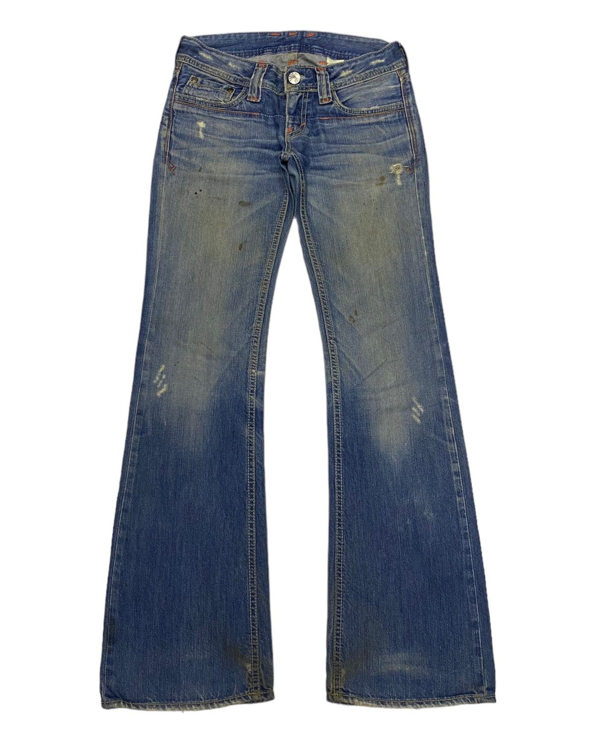 Hysteric Glamour × Japanese Brand FLARED🔥DOUBLE BURGER DISTRESSED DENIM JEANS Size 28" / US 6 / IT 42 - 1 Thumbnail