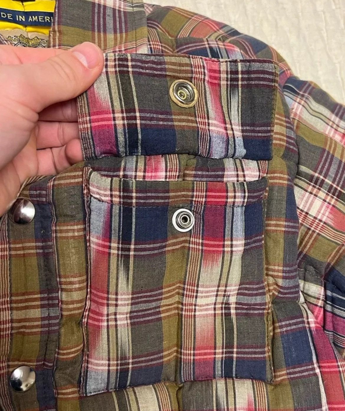 Billionaire Boys Club × Crescent Down Works Crescent Down Works x BBC Mens L Madras Snap Puffer Jacket Size US L / EU 52-54 / 3 - 3 Thumbnail