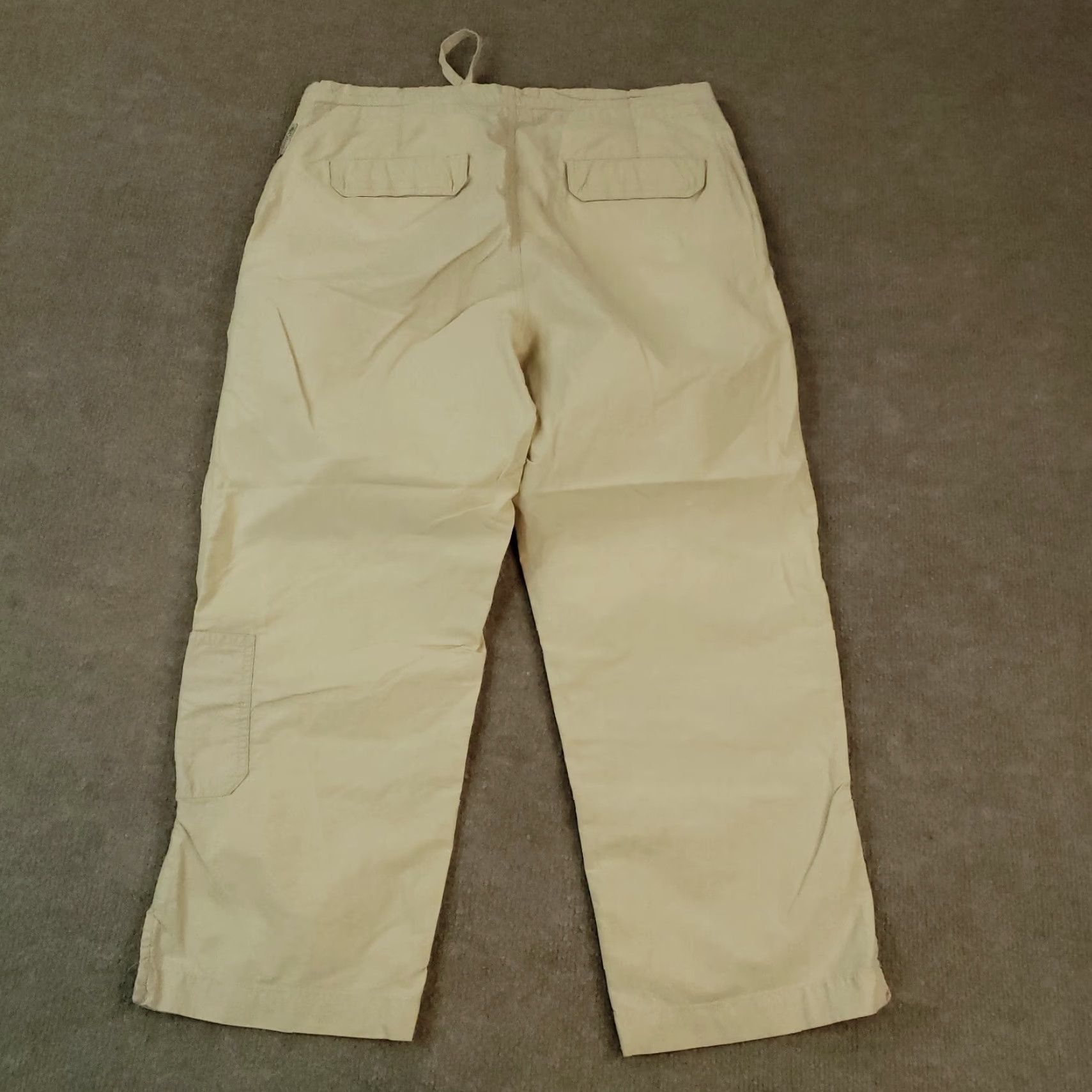 Vintage Columbia Pants Womens S 30x23 Beige Cropped Pockets Hiking Drawstring Casual Size 28" / US 6 / IT 42 - 8 Thumbnail