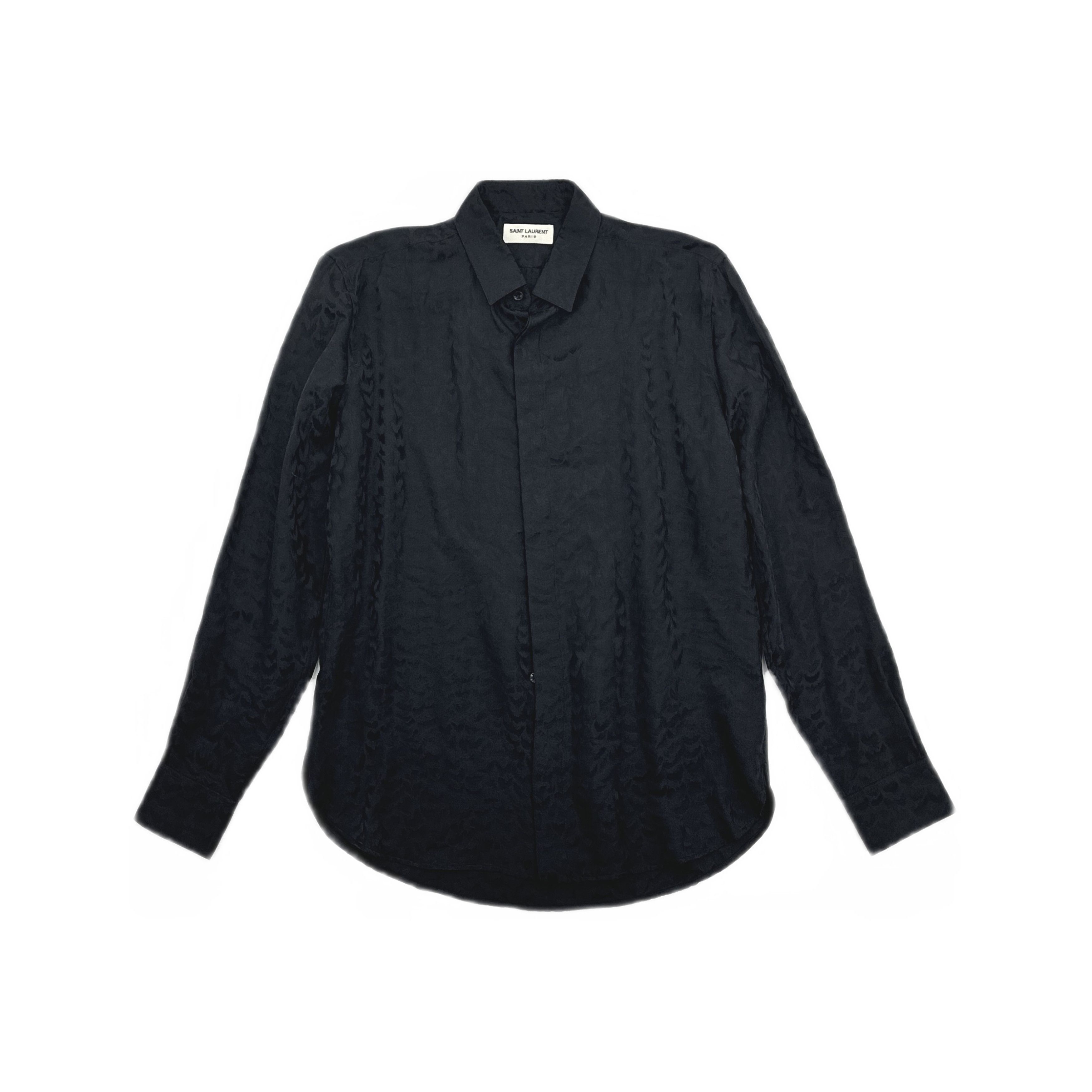 Saint Laurent Paris Saint Laurent Silk Jacquard Button Up Shirt Size S Size US S / EU 44-46 / 1 - 1 Thumbnail