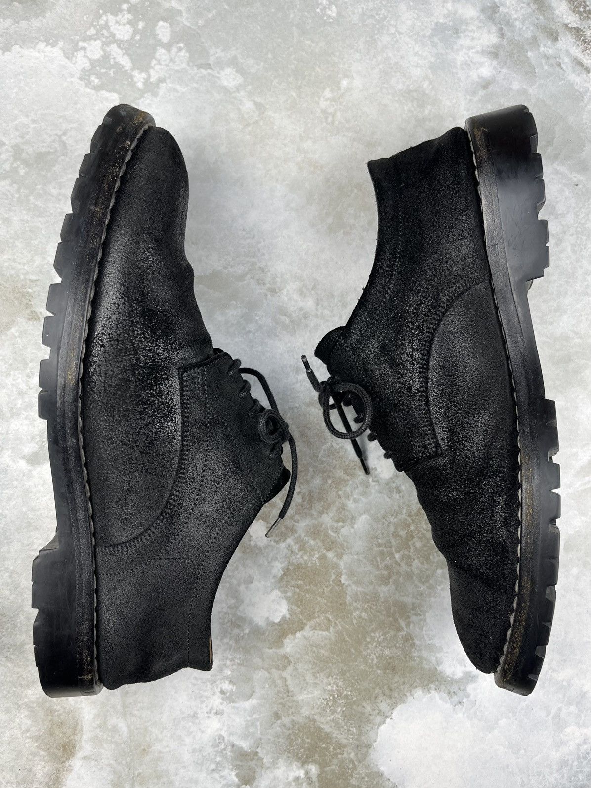 Maison Margiela Maison Margiela Waxed Suede Vibram Lug Sole Derbies Size US 8 / EU 41 - 4 Thumbnail