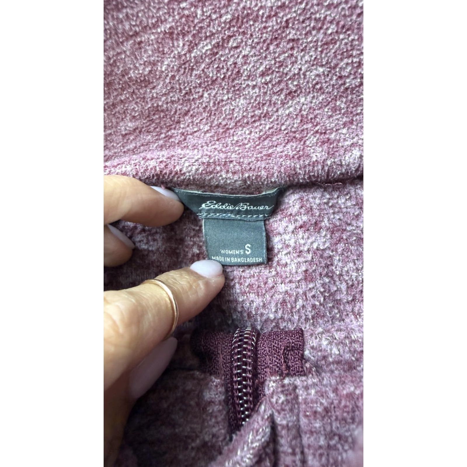 Eddie Bauer Eddie Bauer Jacket Womens Small Purple Heather Full Zip Sweater Fleece Hiking Size S / US 4 / IT 40 - 3 Thumbnail
