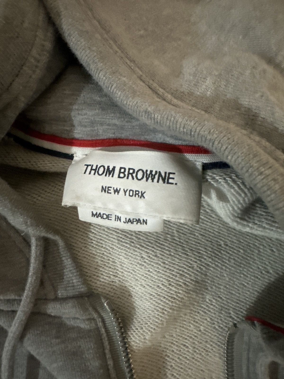 Thom Browne Thom Browne Classic 4-Bar Zip Cotton Hoodie Size US S / EU 44-46 / 1 - 5 Thumbnail