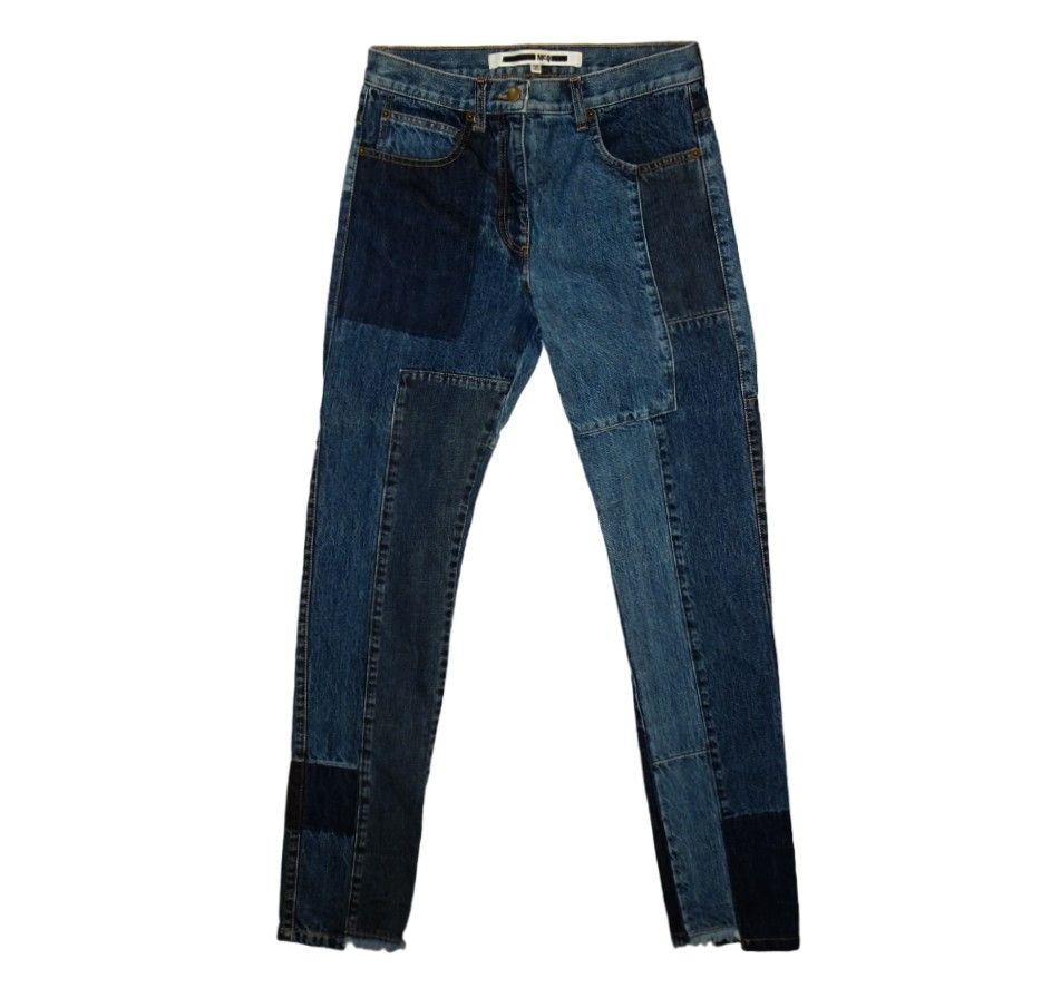 McQ Alexander McQueen × Vintage ALEXANDER McQUEEN " PATTI " PATCHWORK JEANS Size 28" / US 6 / IT 42 - 2 Thumbnail