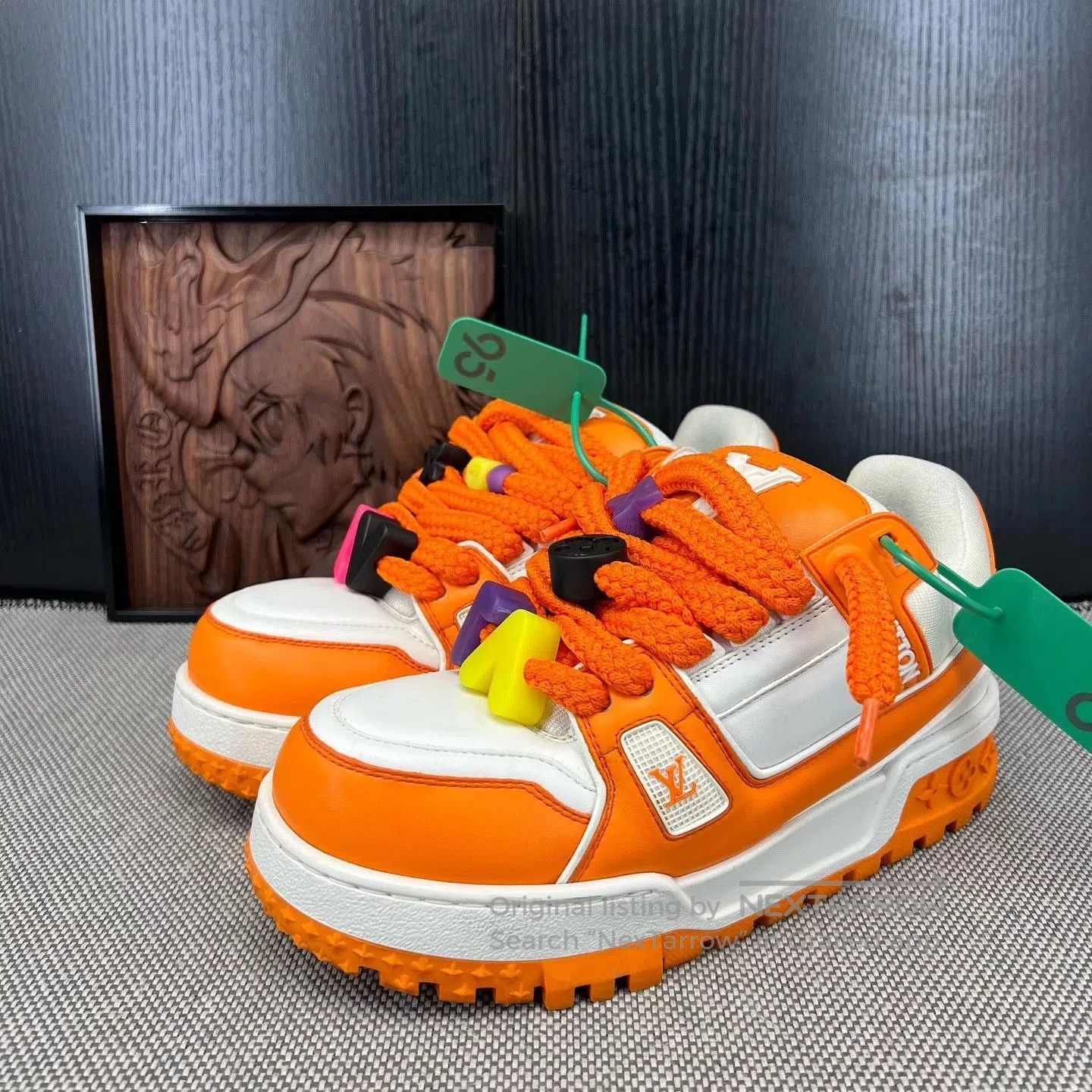 Louis Vuitton Orange Low-Top Sneakers with Colorful Accents Size 6.5. Size US 6.5 / EU 39-40 - 1 Thumbnail