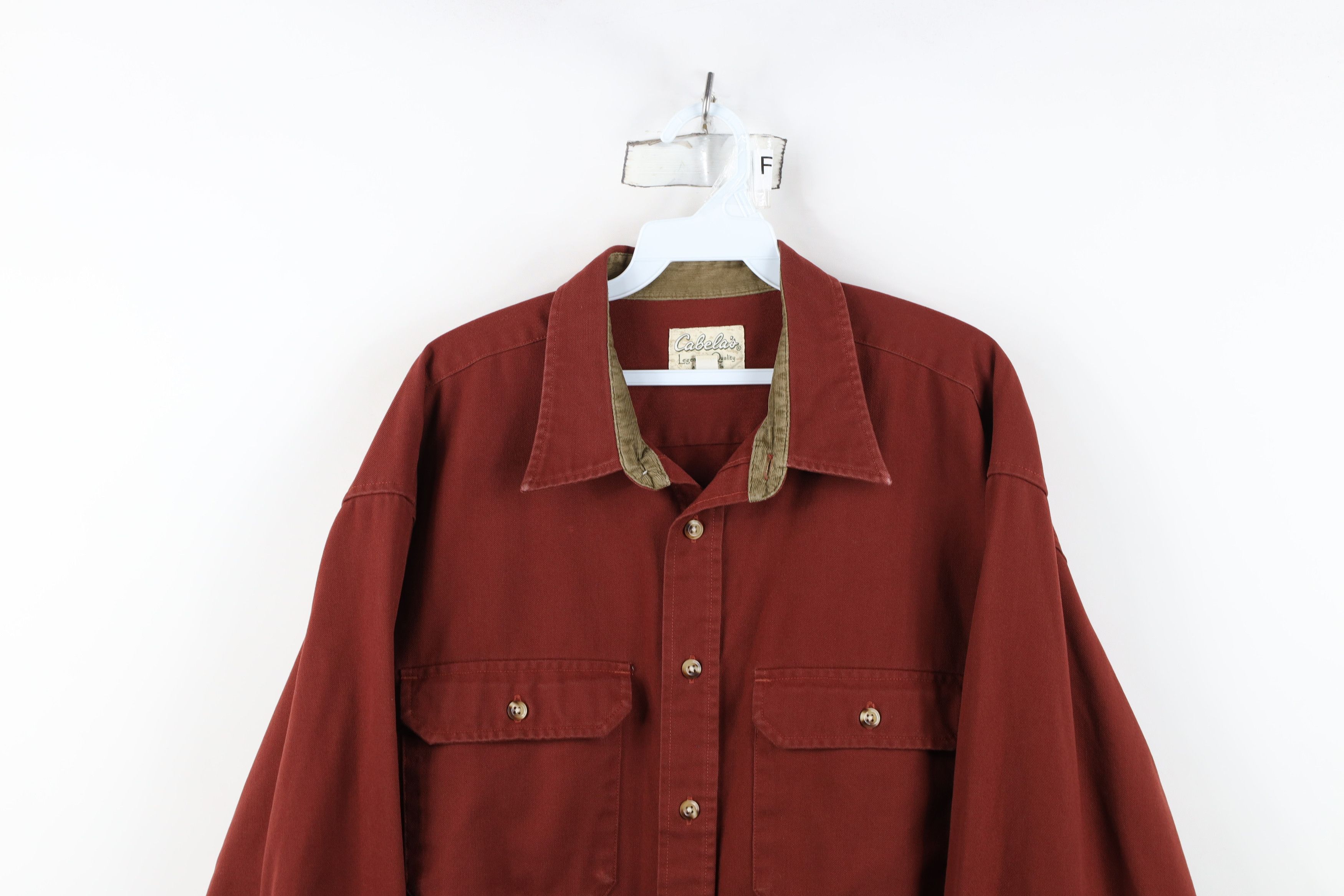 Cabelas Vintage Cabelas Pocket Heavyweight Collared Button Shirt Size US XL / EU 56 / 4 - 2 Thumbnail