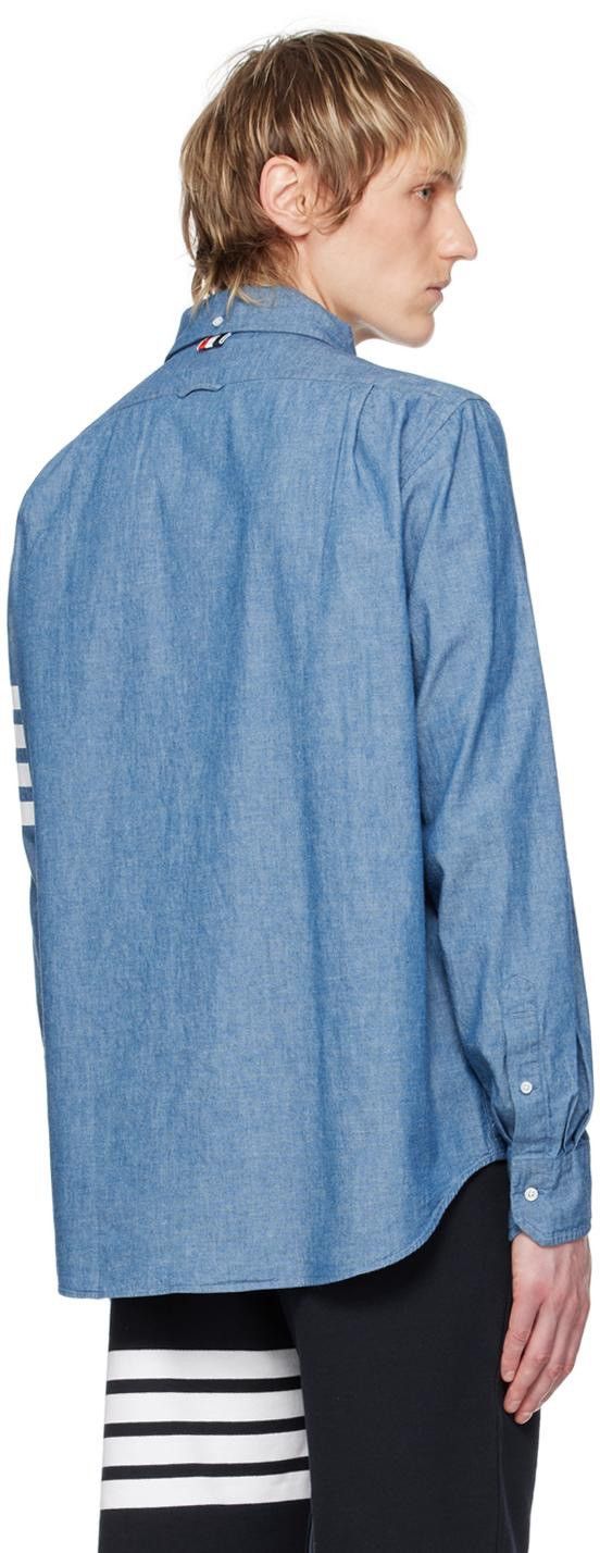 Thom Browne THOM BROWNE BLUE COTTON DRESS SHIRT Size US L / EU 52-54 / 3 - 2 Thumbnail