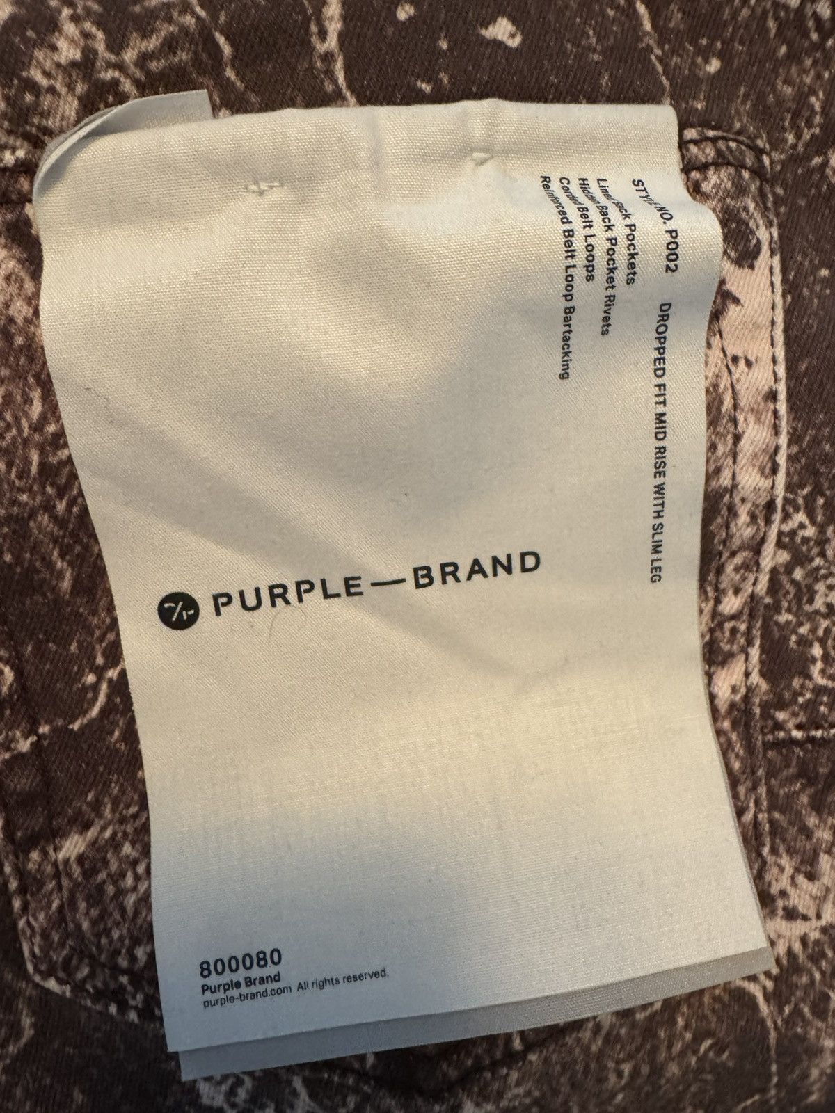 Purple Brand Purple Brand Denim | Brown Marble, Tapered Cargo Size US 32 / EU 48 - 4 Thumbnail
