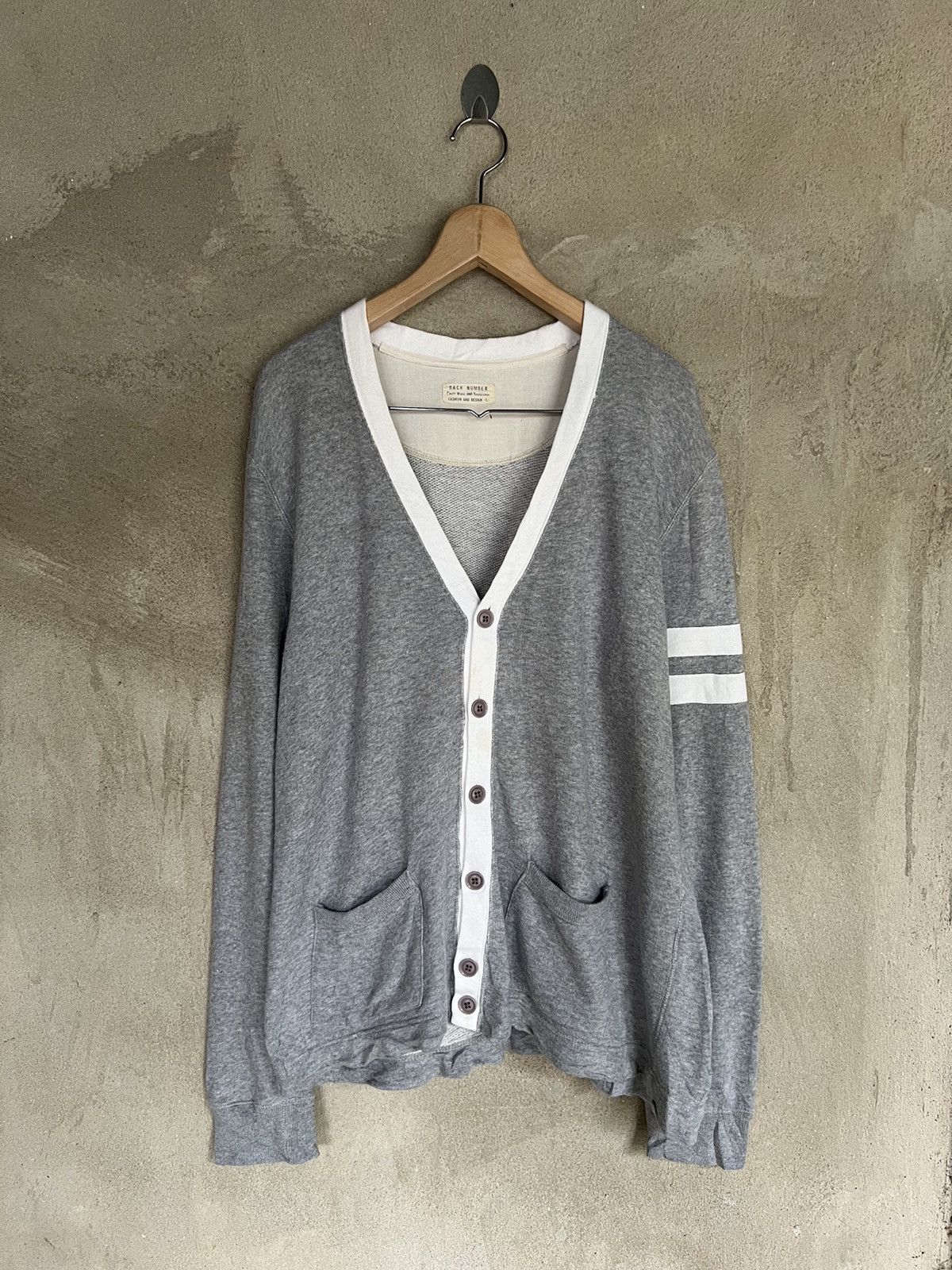 Japanese Brand Japanese Brand Back Number Cardigan Jacket Size US L / EU 52-54 / 3 - 2 Thumbnail