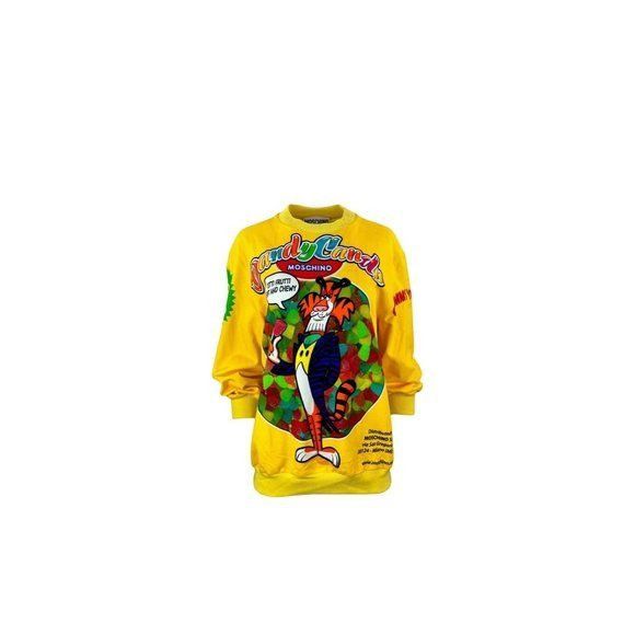 Moschino MOSCHINO DANDY CANDY SWEATSHIRT IN YELLOW Womens IT38 US4 Size S / US 4 / IT 40 - 3 Thumbnail