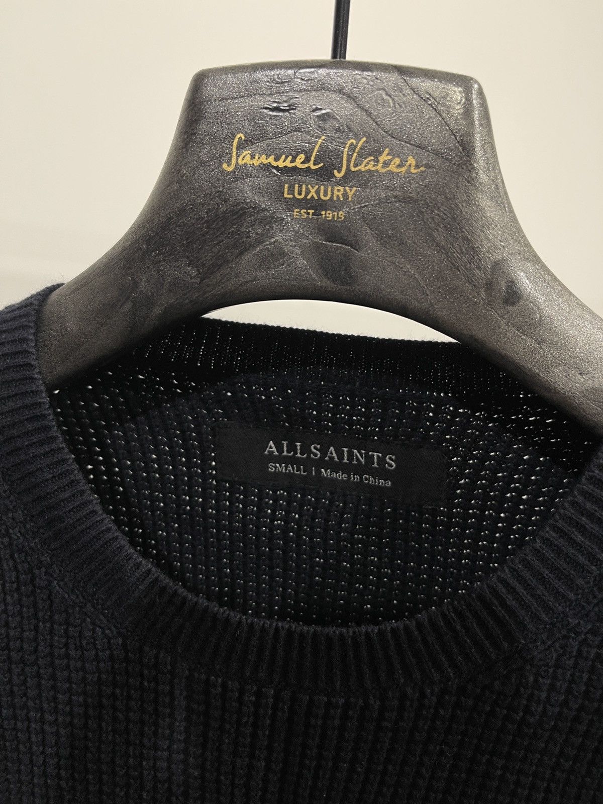 Allsaints AllSaints Trias Crew Waffle Knit Sweater Navy blue S Size US S / EU 44-46 / 1 - 2 Thumbnail