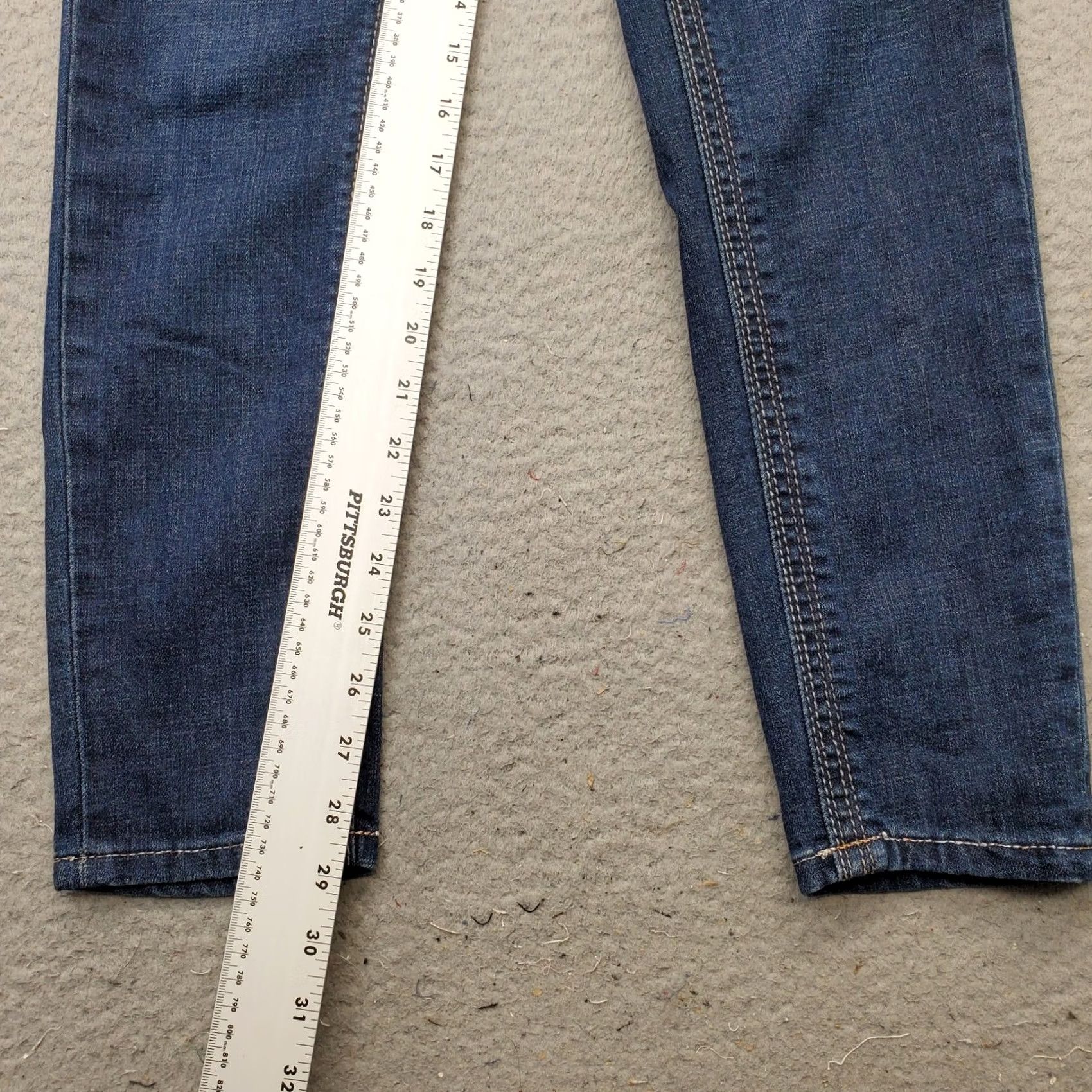 Vintage Seven7 Womens Crop Skinny Jeans Size 4 Blue Denim Mid Rise 29" Inseam 5-Pocket Denim Size 27" / US 4 / IT 40 - 4 Thumbnail