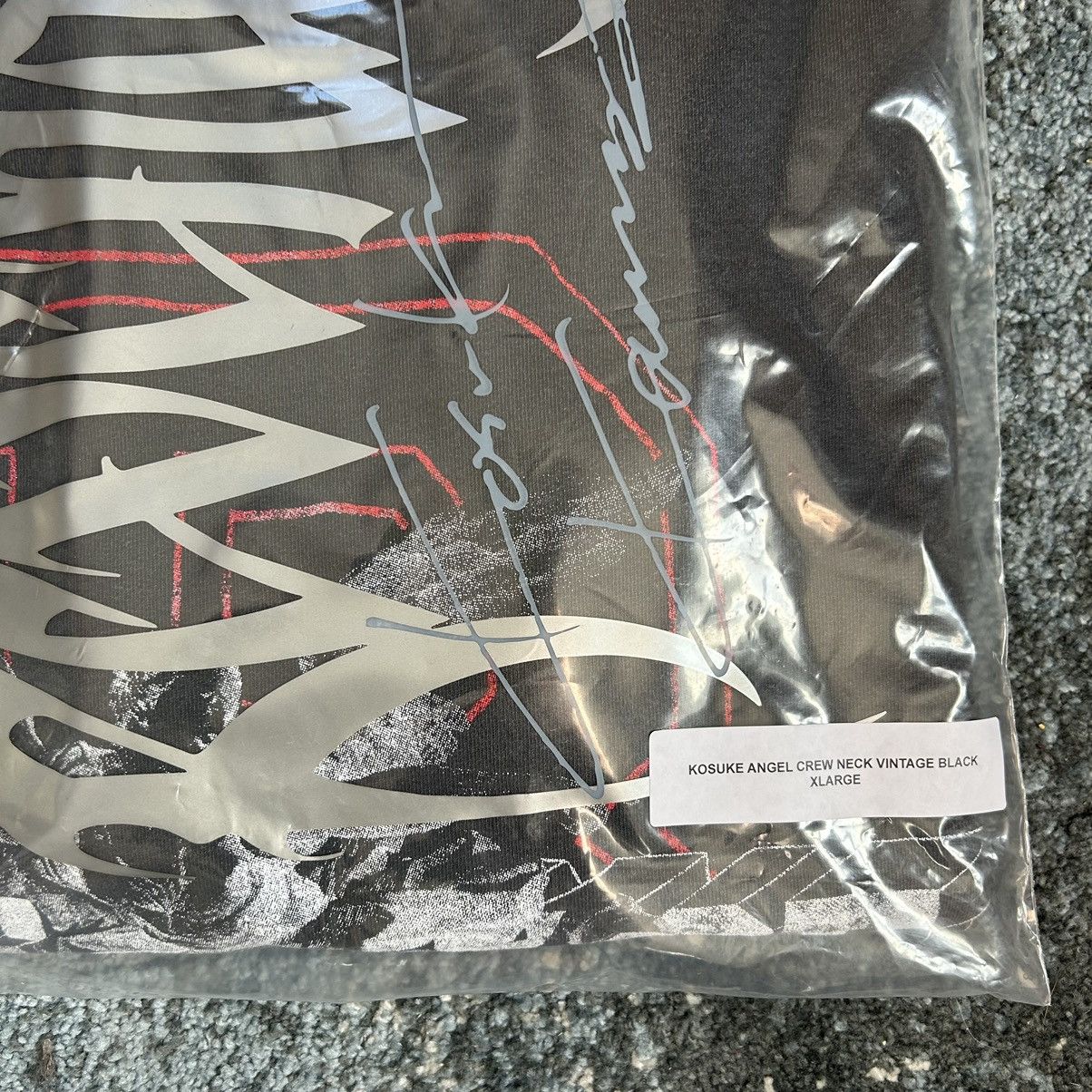 Revenge KOSUKE KAWAMURA FADED ViNTAGE BLACK R-LOGO ANGEL CREWNECK Size US XL / EU 56 / 4 - 12 Thumbnail