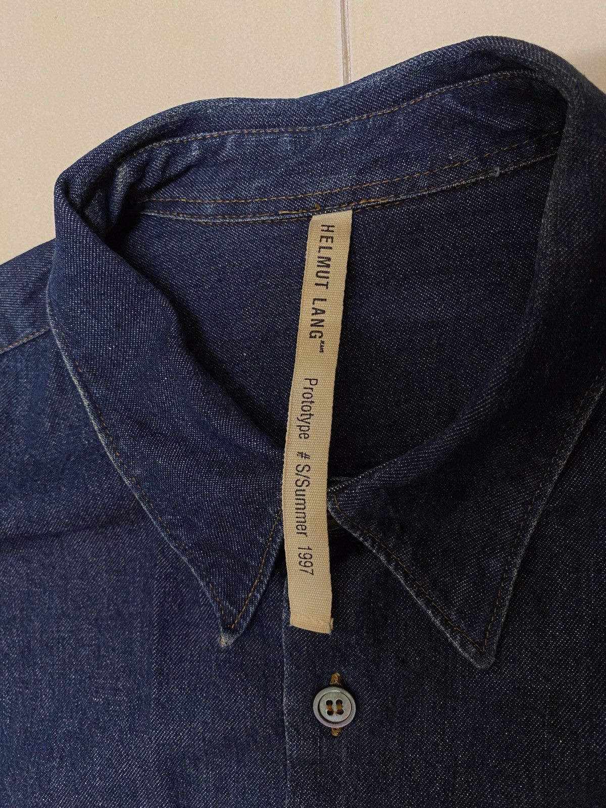 Helmut Lang Vtg SS1997 Helmut Lang Prototype Denim Shirt Size US M / EU 48-50 / 2 - 8 Thumbnail