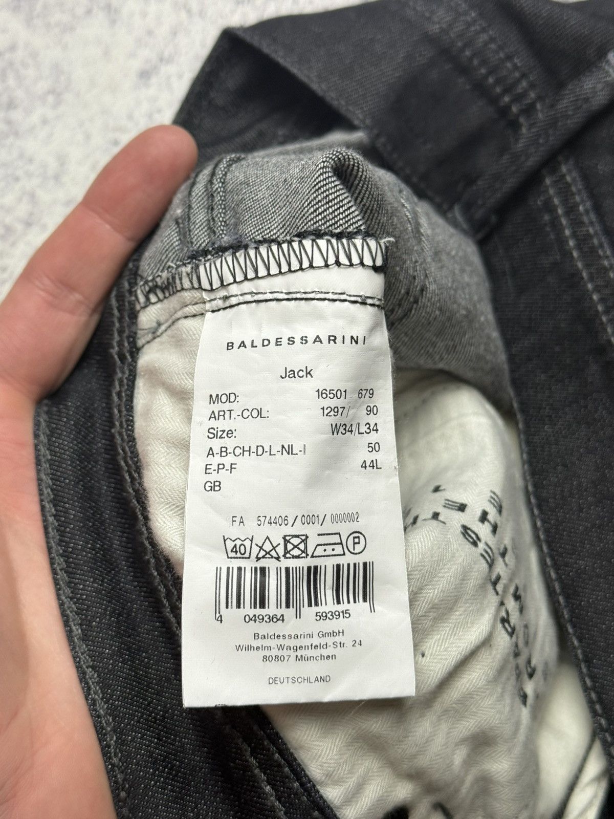 Baldessarini VINTAGE BLACK BALDESSARINI JEANS DENIM PANTS Y2K LUXURY MONE Size US 34 / EU 50 - 18 Thumbnail