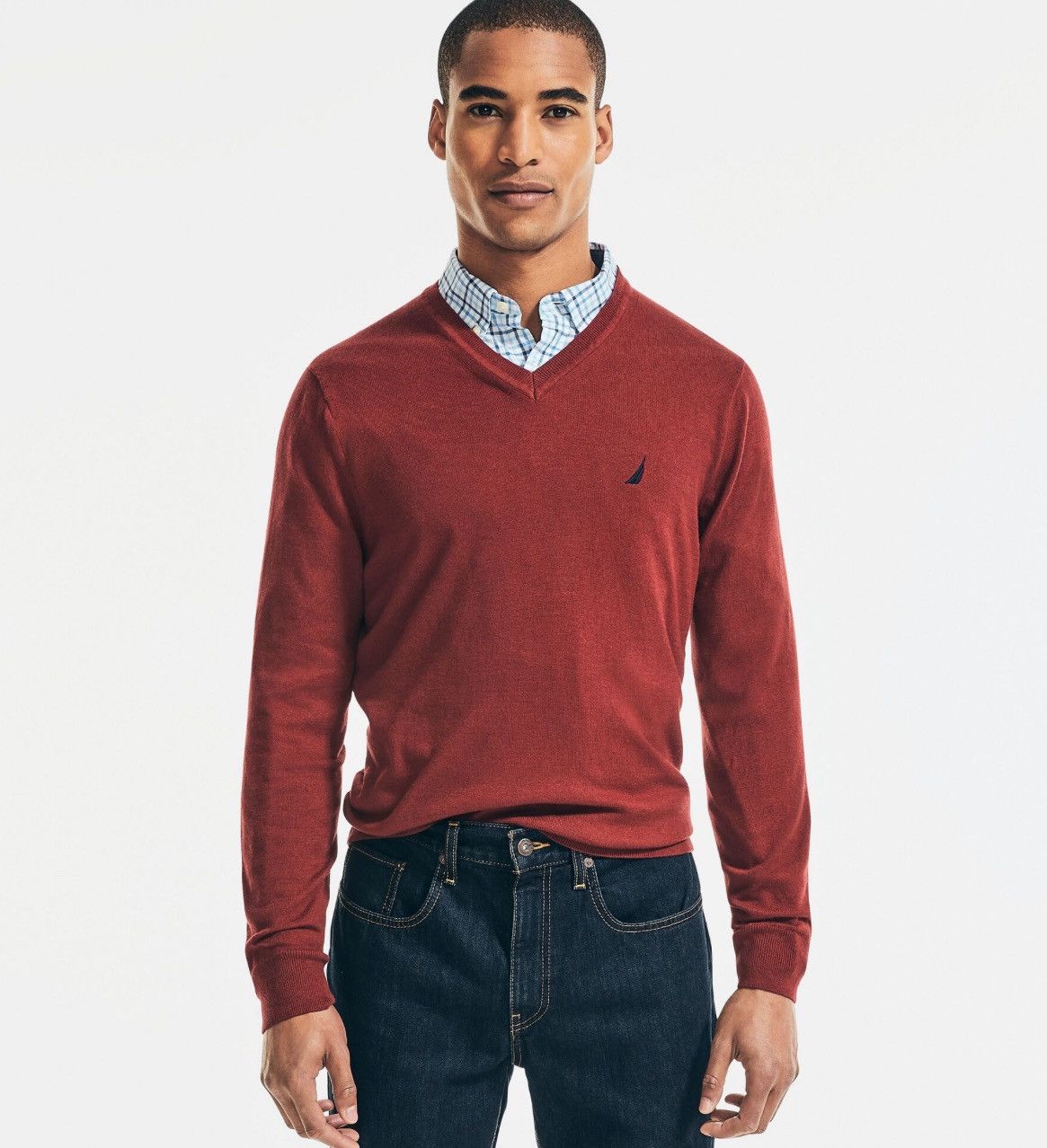 Nautica Nautica Men's Navtech Red V-Neck LS Sweater 2XL XXL NWT Size US XXL / EU 58 / 5 - 1 Thumbnail