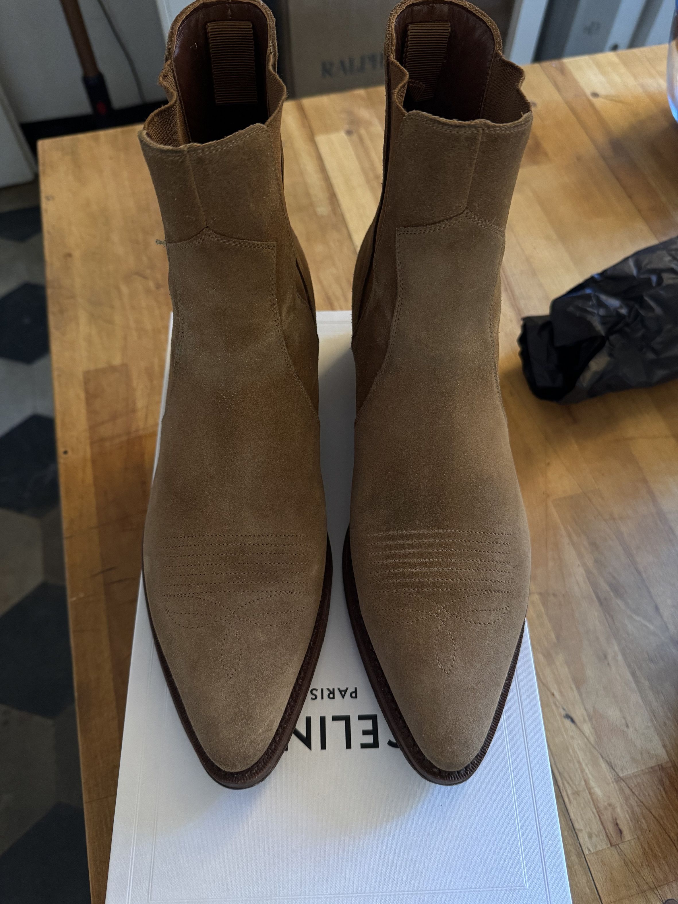Celine FW20 Camargue Western Chelsea Boots SIZE 41 Size US 8 / EU 41 - 1 Thumbnail
