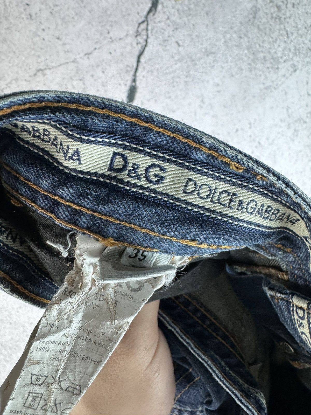 Dolce & Gabbana Dolce & Gabbana D&G 2000s vintage patch logo jeans Size US 35 - 6 Thumbnail