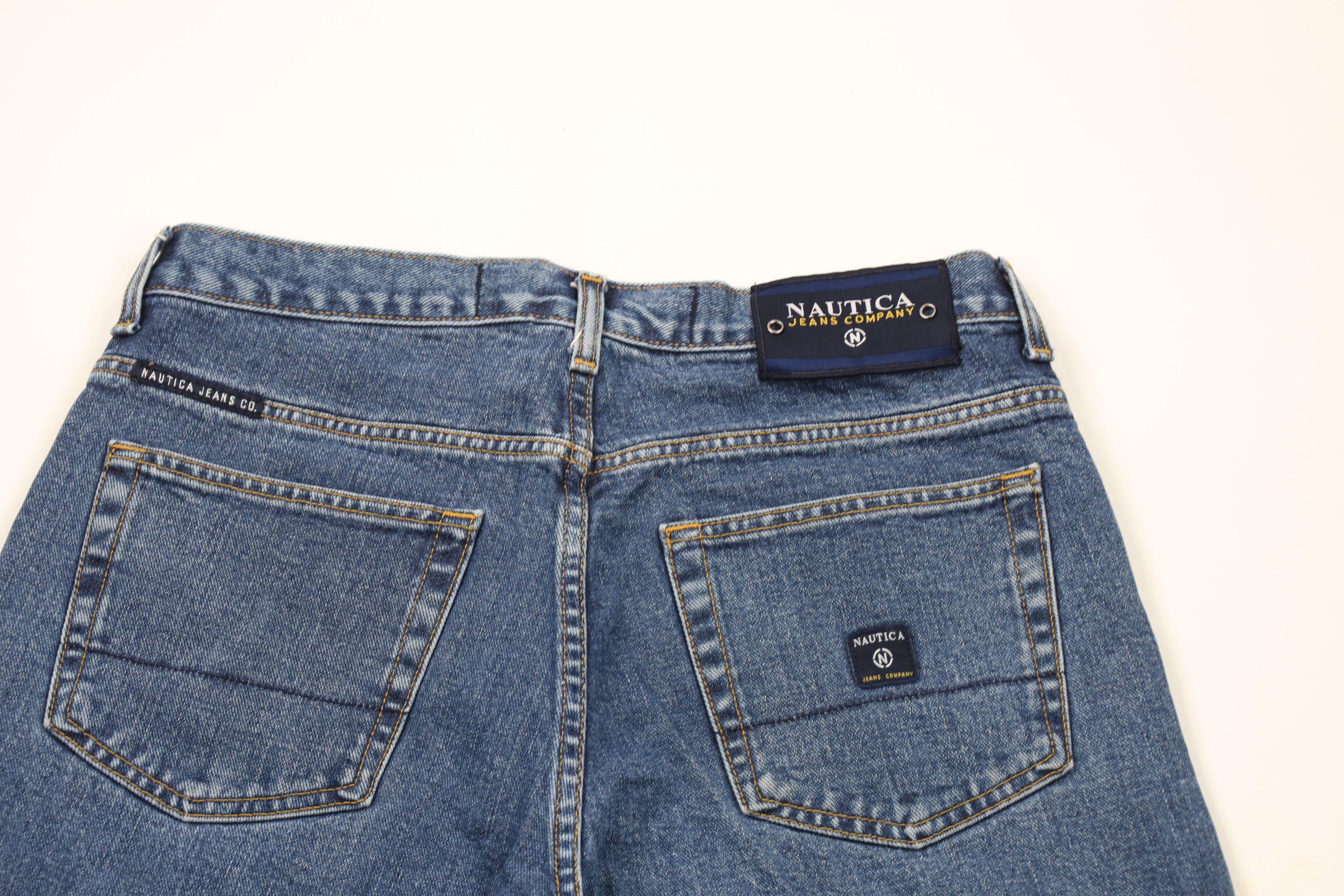 Nautica × Vintage Vintage 90s Nautica Out Baggy Wide Leg Denim Jeans Blue Size US 32 / EU 48 - 9 Thumbnail