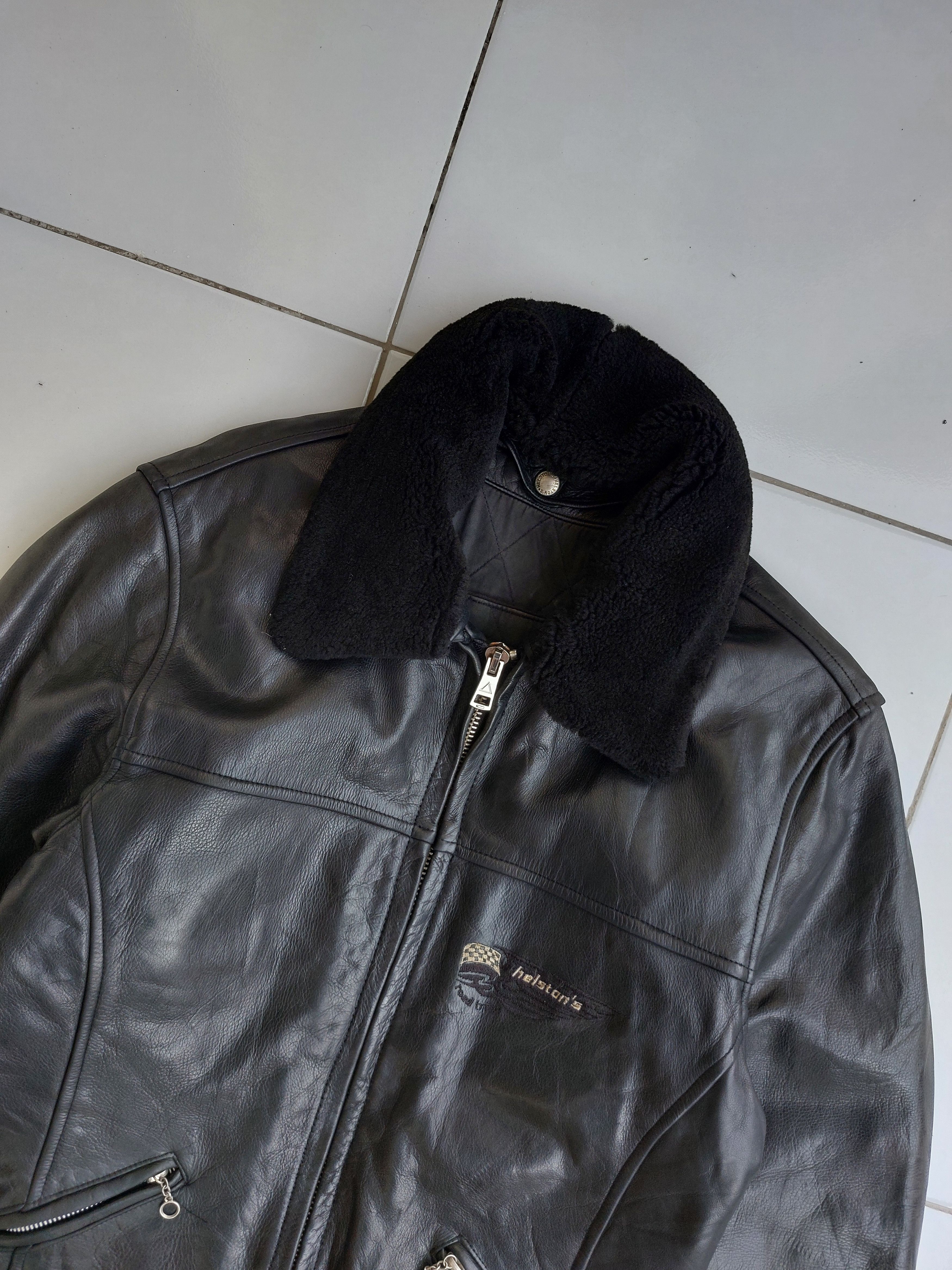 Vintage Helstons Vintage Lady Biker Leather Jacket Womens Size L / US 10 / IT 46 - 2 Thumbnail