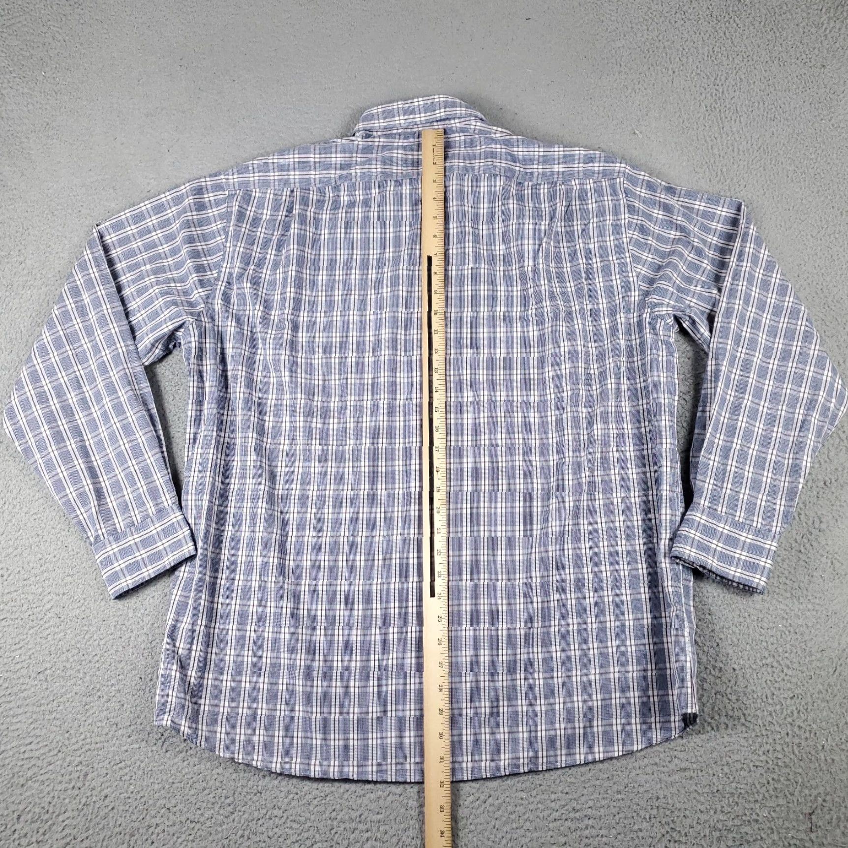 Tommy Hilfiger Tommy Hilfiger Men’s XL Blue Plaid Button-Up Shirt Casual Formal Long Sleeve Size US XL / EU 56 / 4 - 3 Thumbnail