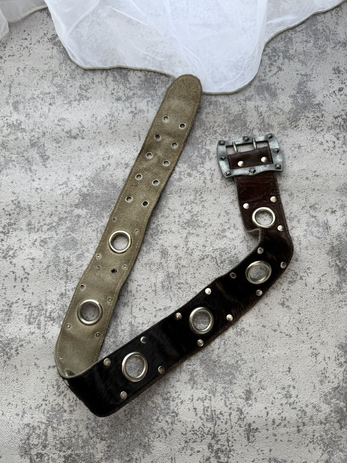 Designer Vintage COW Leather Y2K Belt Size ONE SIZE - 5 Thumbnail