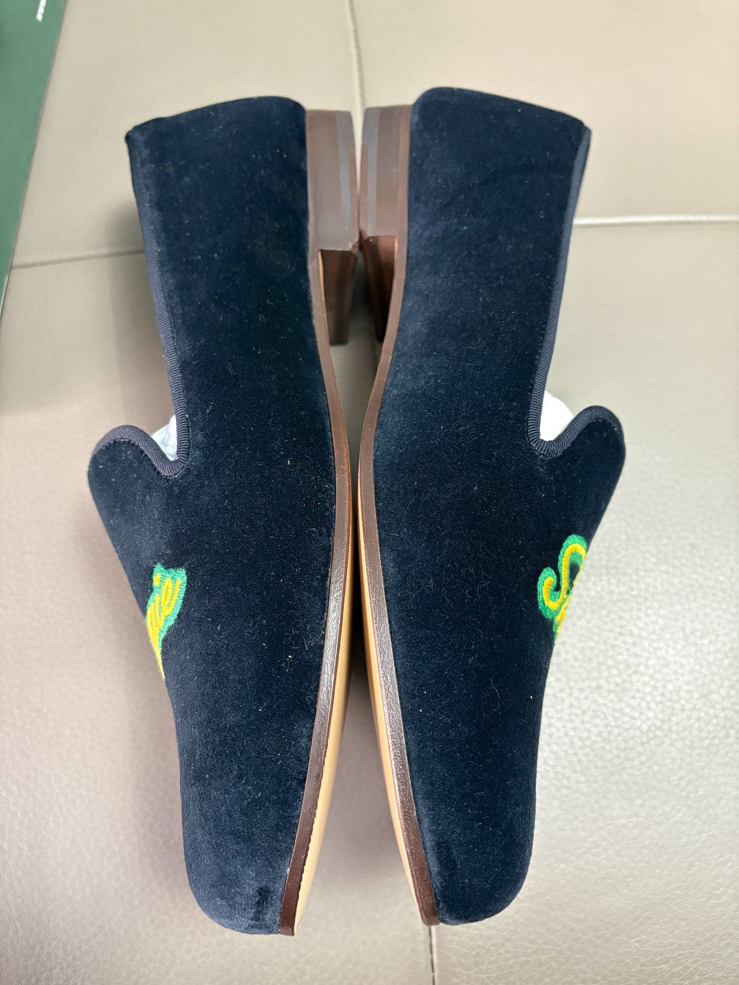 Stubbs & Wootton Black Velvet Loafers, Men's (Size 10) — image 3 of 6